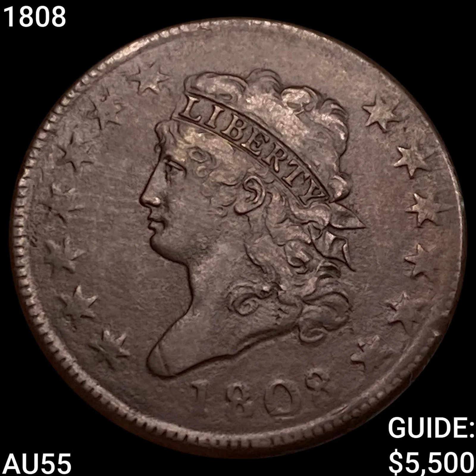 1808 Classic Head Large Cent HIGH GRADE