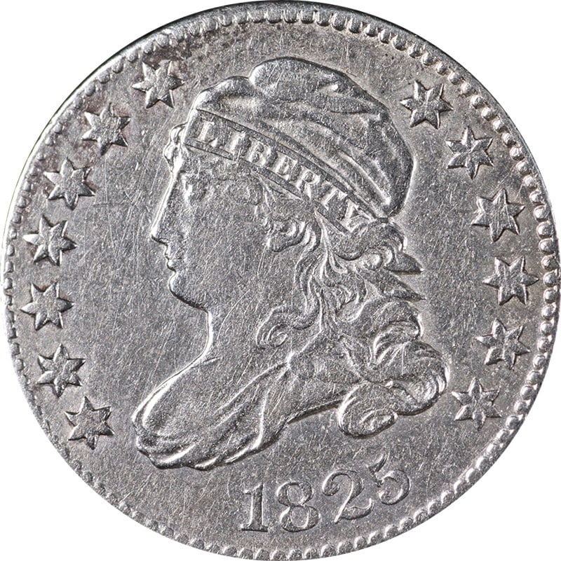 1825 Bust Dime Silver Nice XF/AU Great Eye Appeal