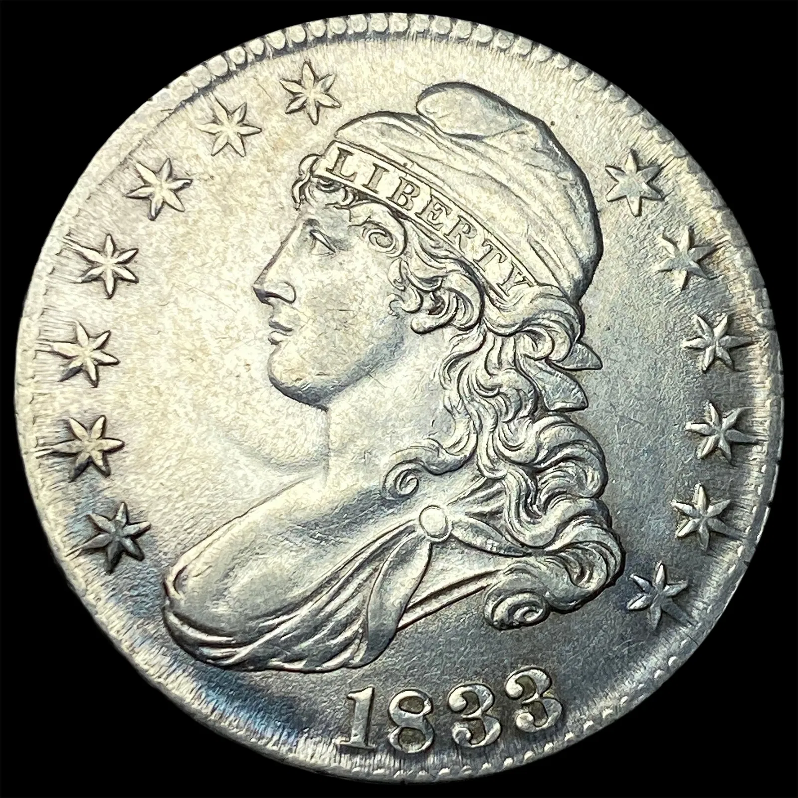 1833 Silver Capped Bust Half Dollar CLOSELY UNCIRCULATED