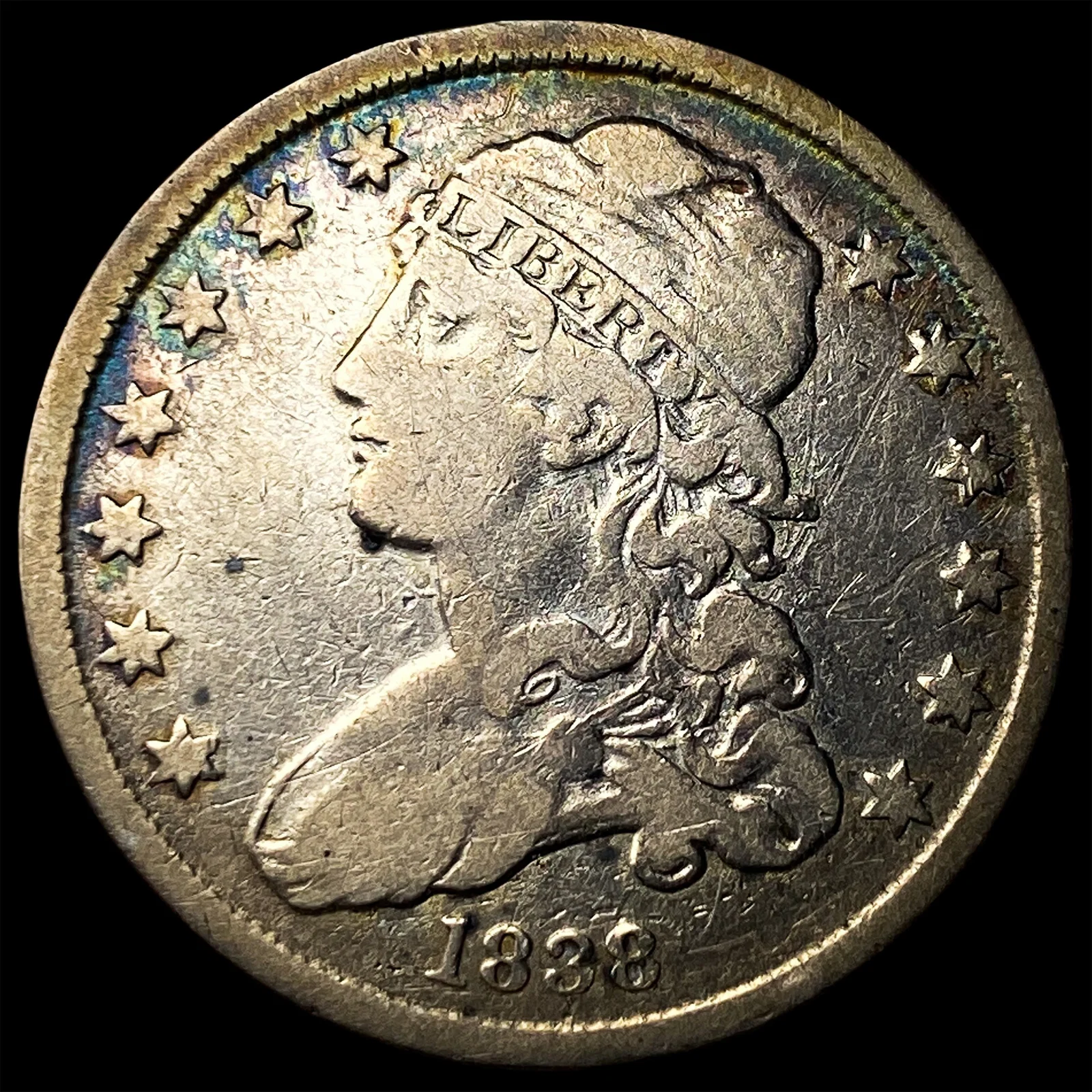 1838 Capped Bust Quarter LIGHTLY CIRCULATED