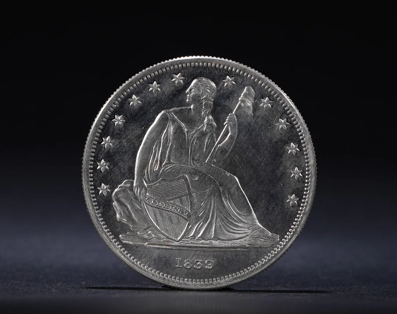 1839 AMERICAN STATUE OF LIBERTY SILVER COIN