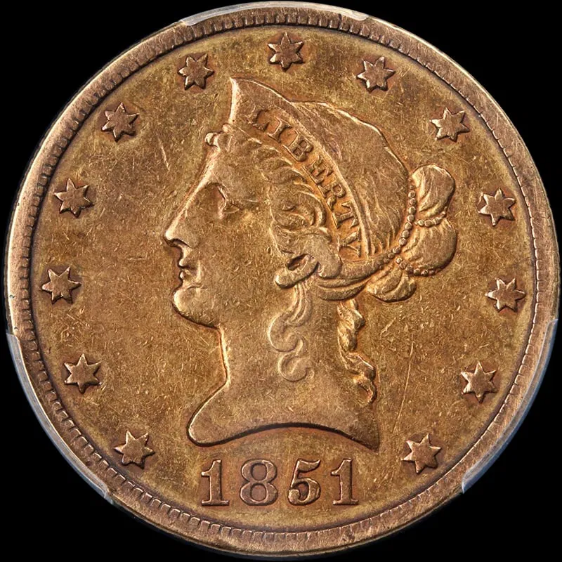 1851-O LIBERTY GOLD $10 NICE EYE APPEAL NICE STRIKE