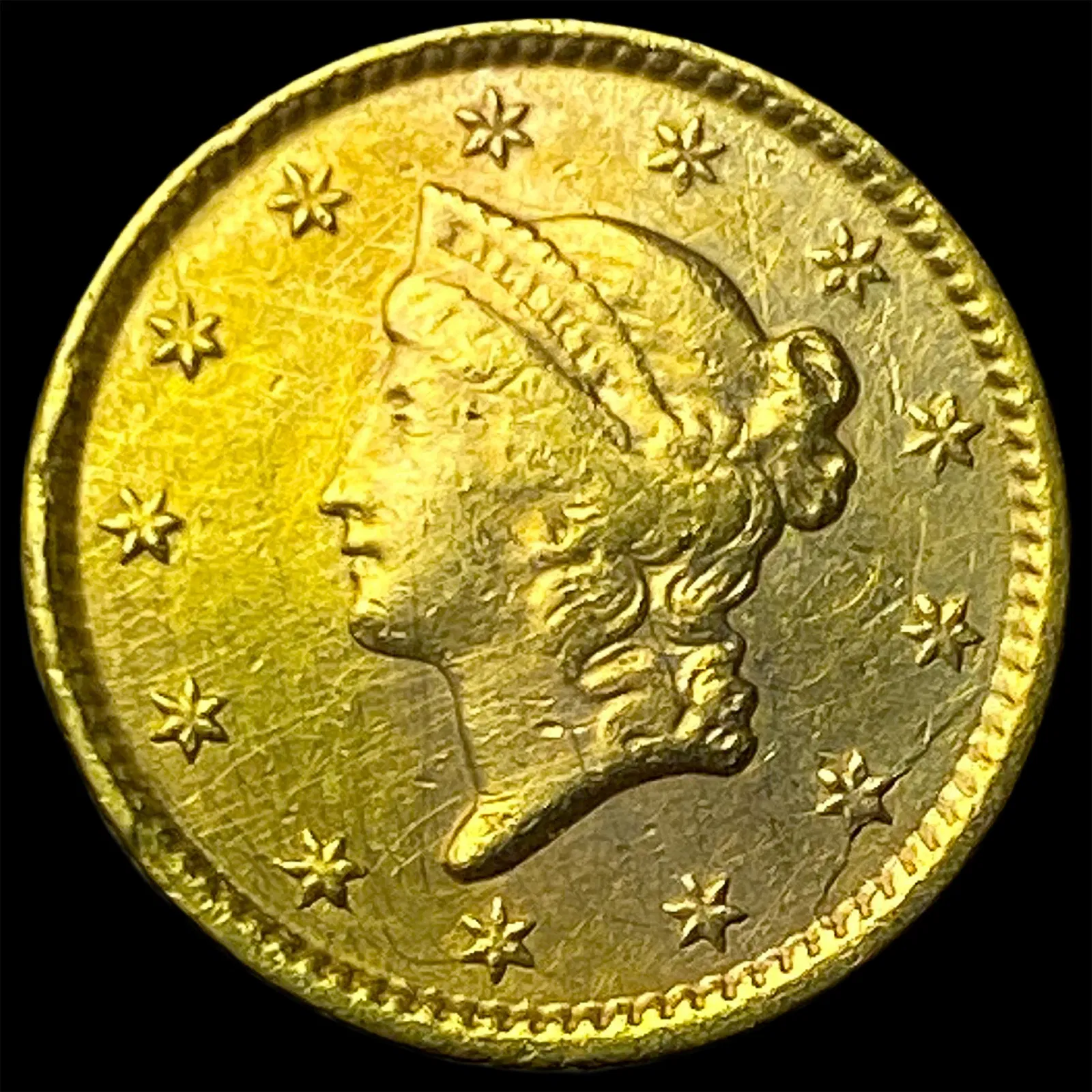 1853 Gold $1 Liberty Head Type 1 HIGH GRADE
