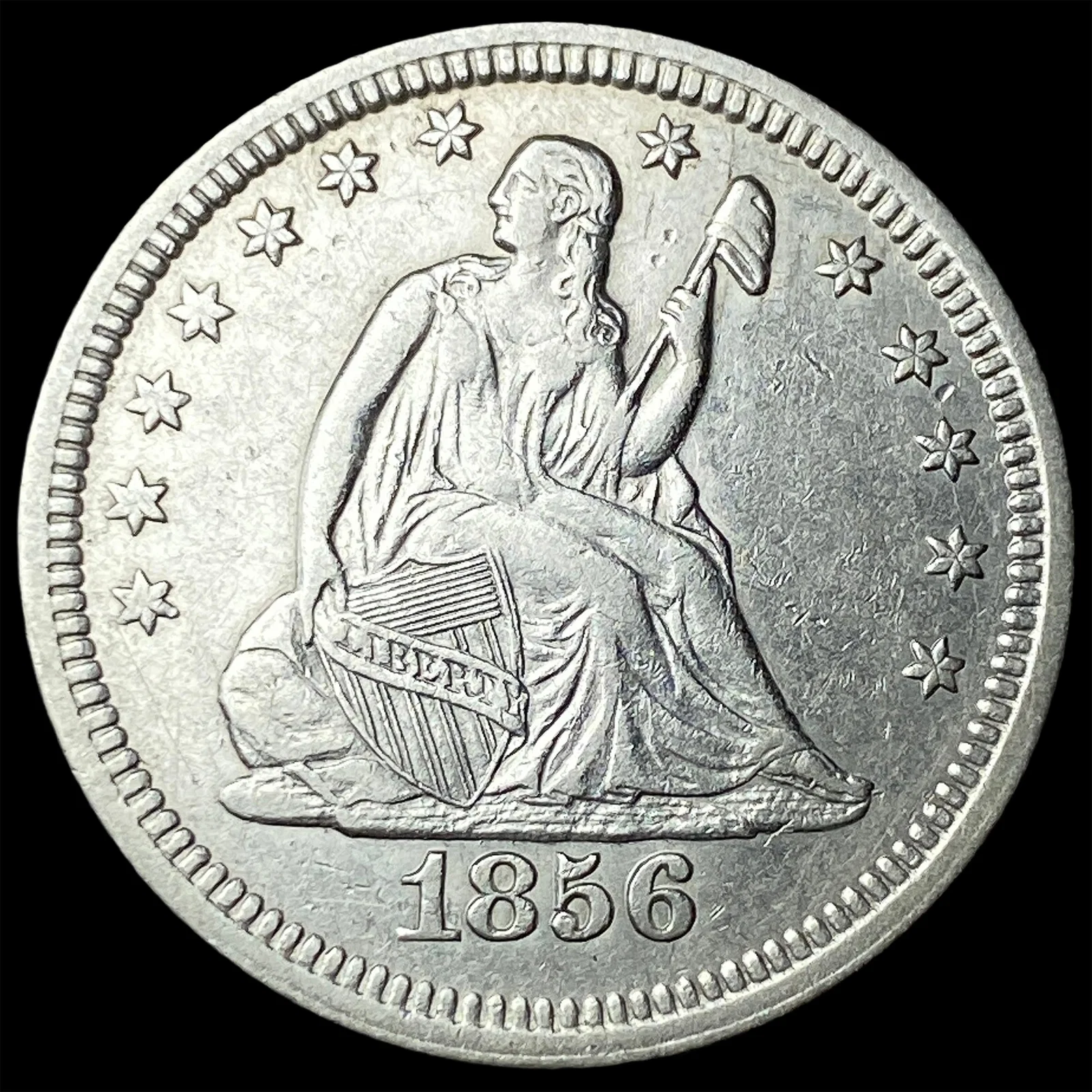 1856 Seated Liberty Quarter CLOSELY UNCIRCULATED