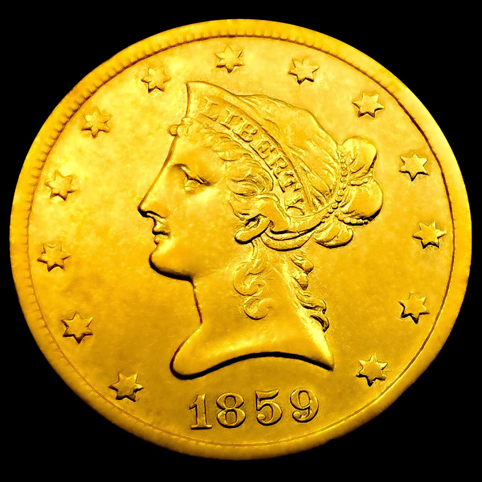 1859-O $10 Gold Eagle CHOICE AU