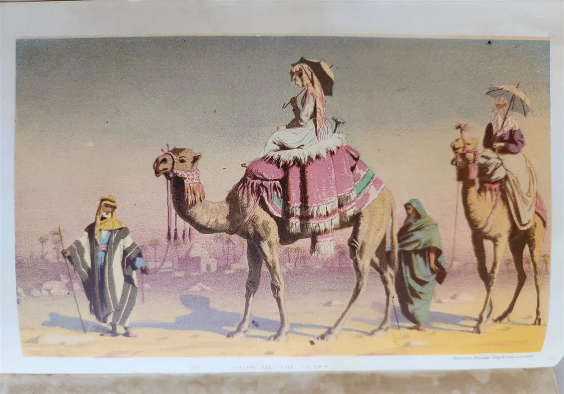 1869 TRAVEL in EGYPT & PALESTINE Prince & Princess of Wales antique ILLUSTRATED