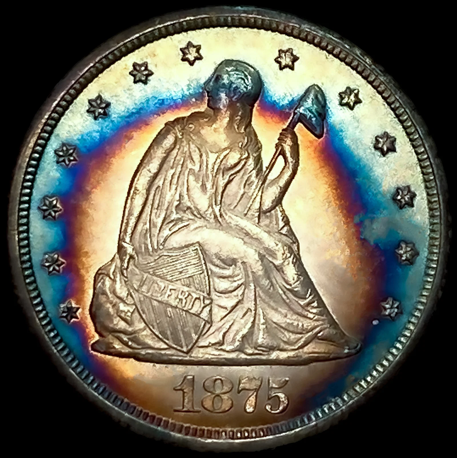 1875-CC Twenty Cent Piece GEM BU