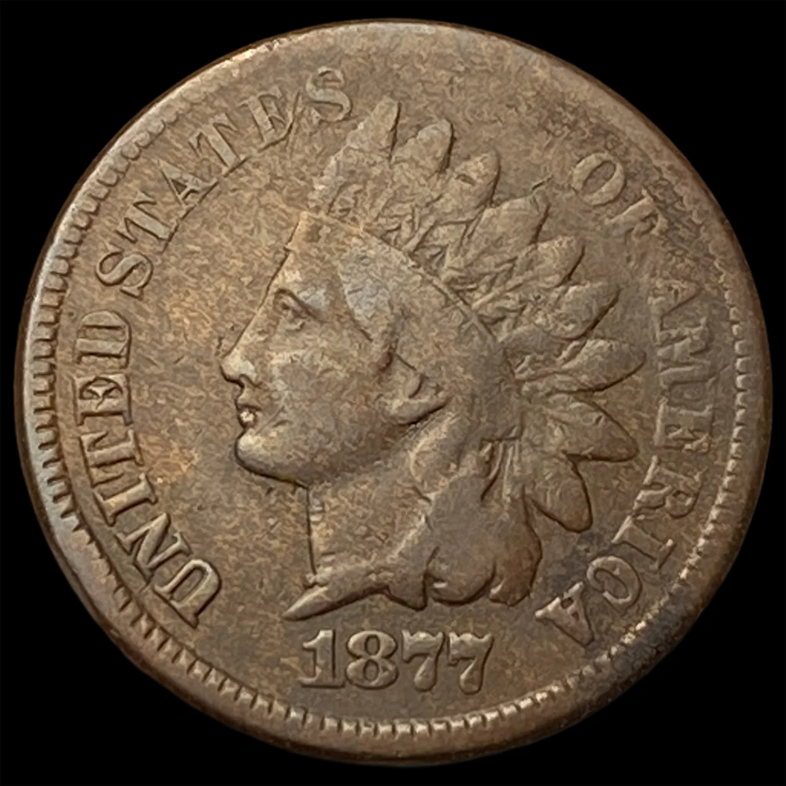 1877 Indian Head Cent LIGHTLY CIRCULATED