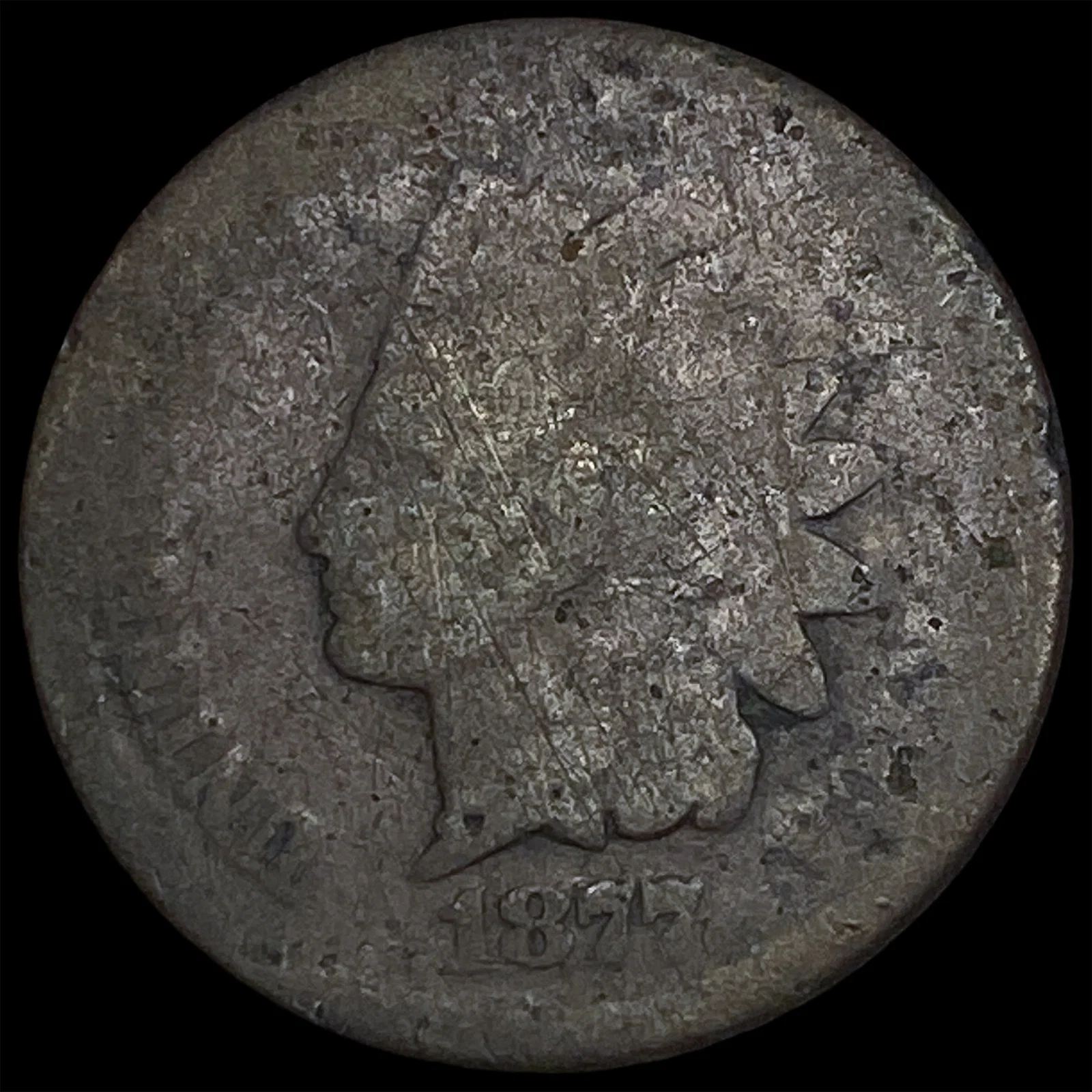 1877 Indian Head Cent NICELY CIRCULATED