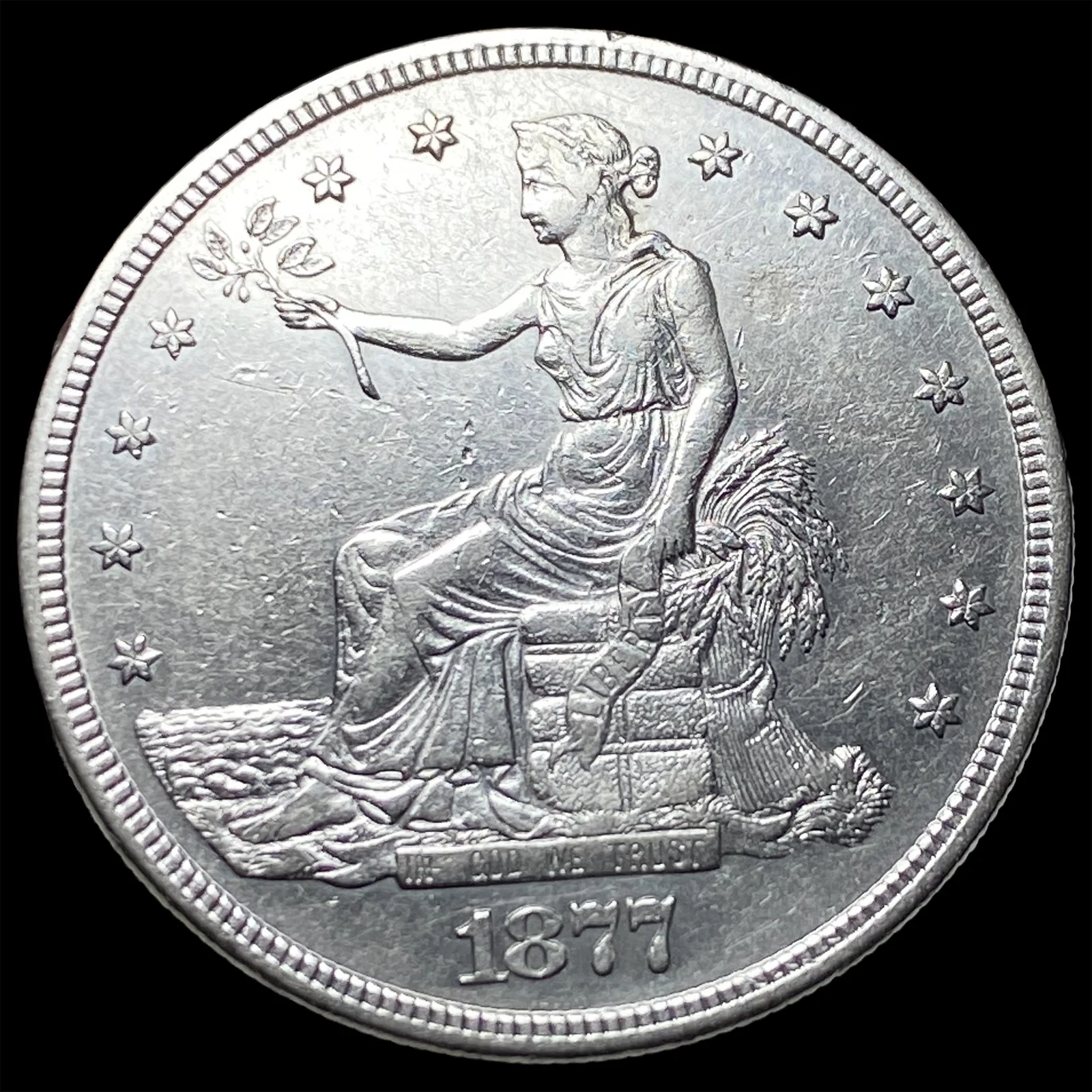 1877-S Silver Trade Dollar CLOSELY UNCIRCULATED