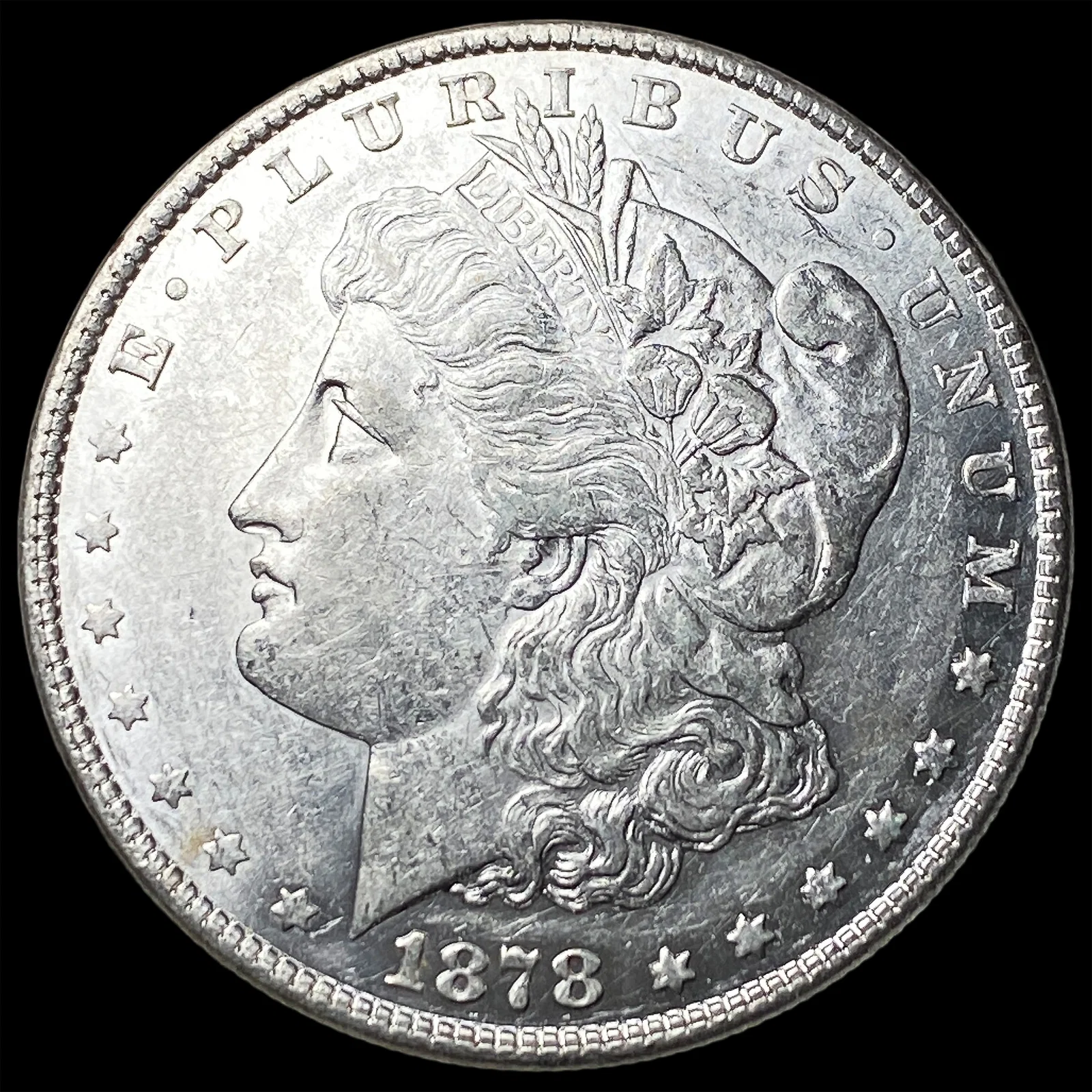 1878 8TF Silver Morgan Dollar CHOICE AU