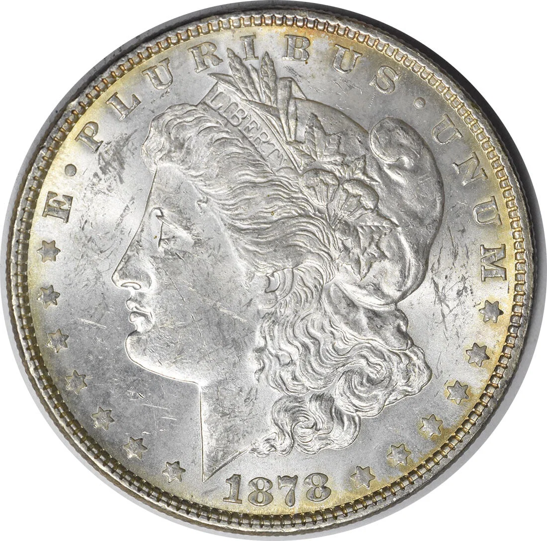1878 Morgan Silver Dollar Uncirculated Silver Coin BU Uncertified