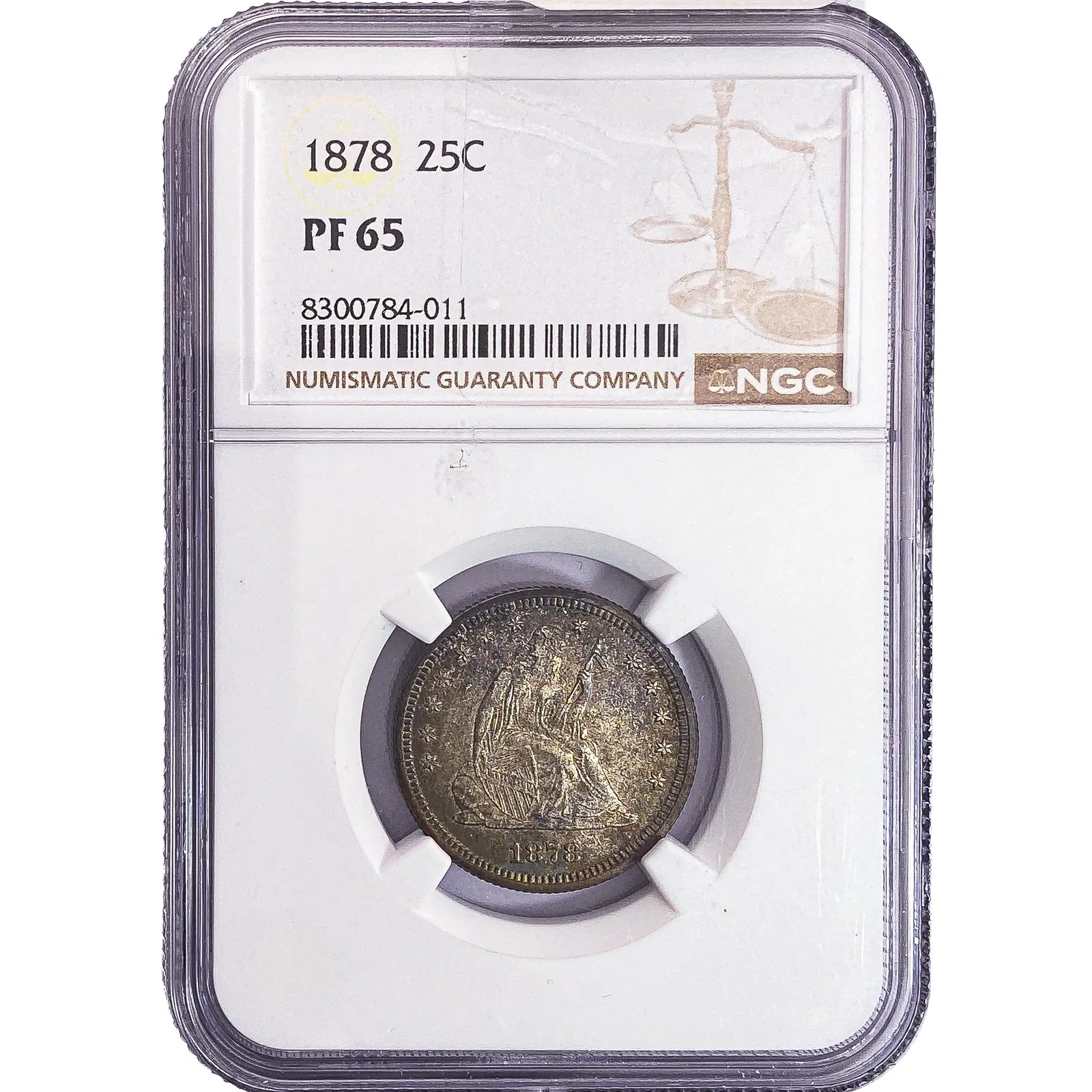1878 Seated Liberty Quarter NGC PF65