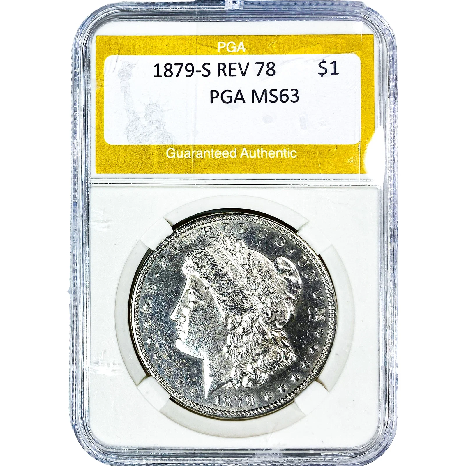 1879-S Rev 78 Morgan Silver Dollar PGA MS63