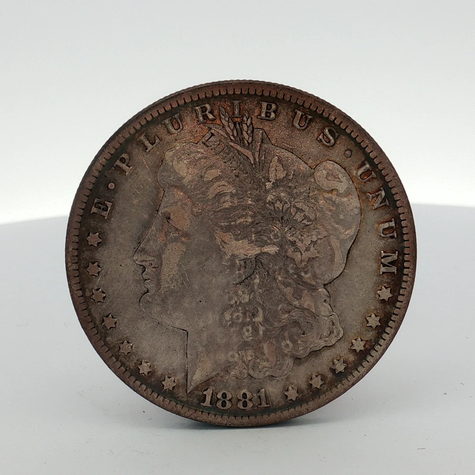 1881-CC US One Dollar Morgan Silver Dollar, Circulated