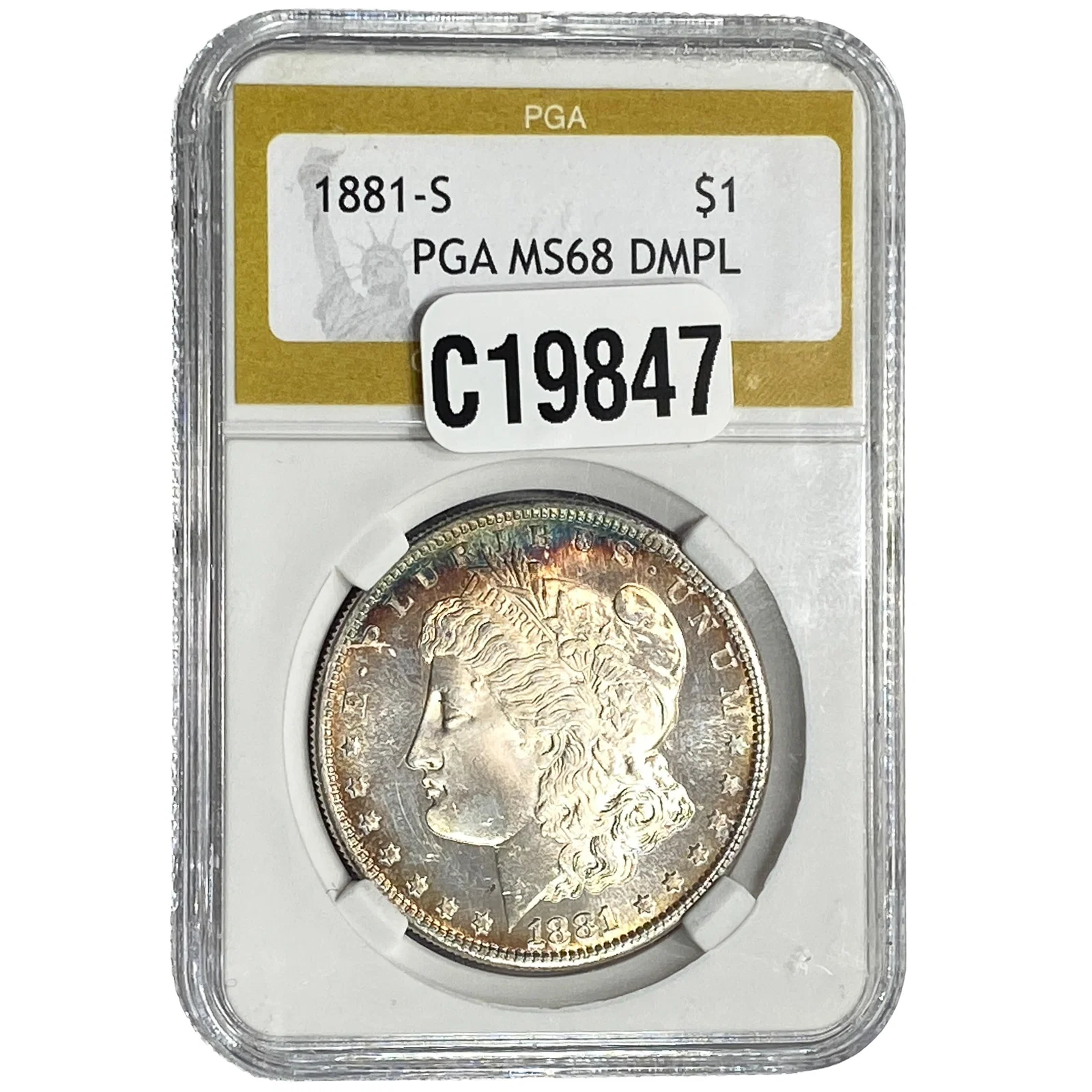 1881-S Morgan Silver Dollar PGA MS68 DMPL
