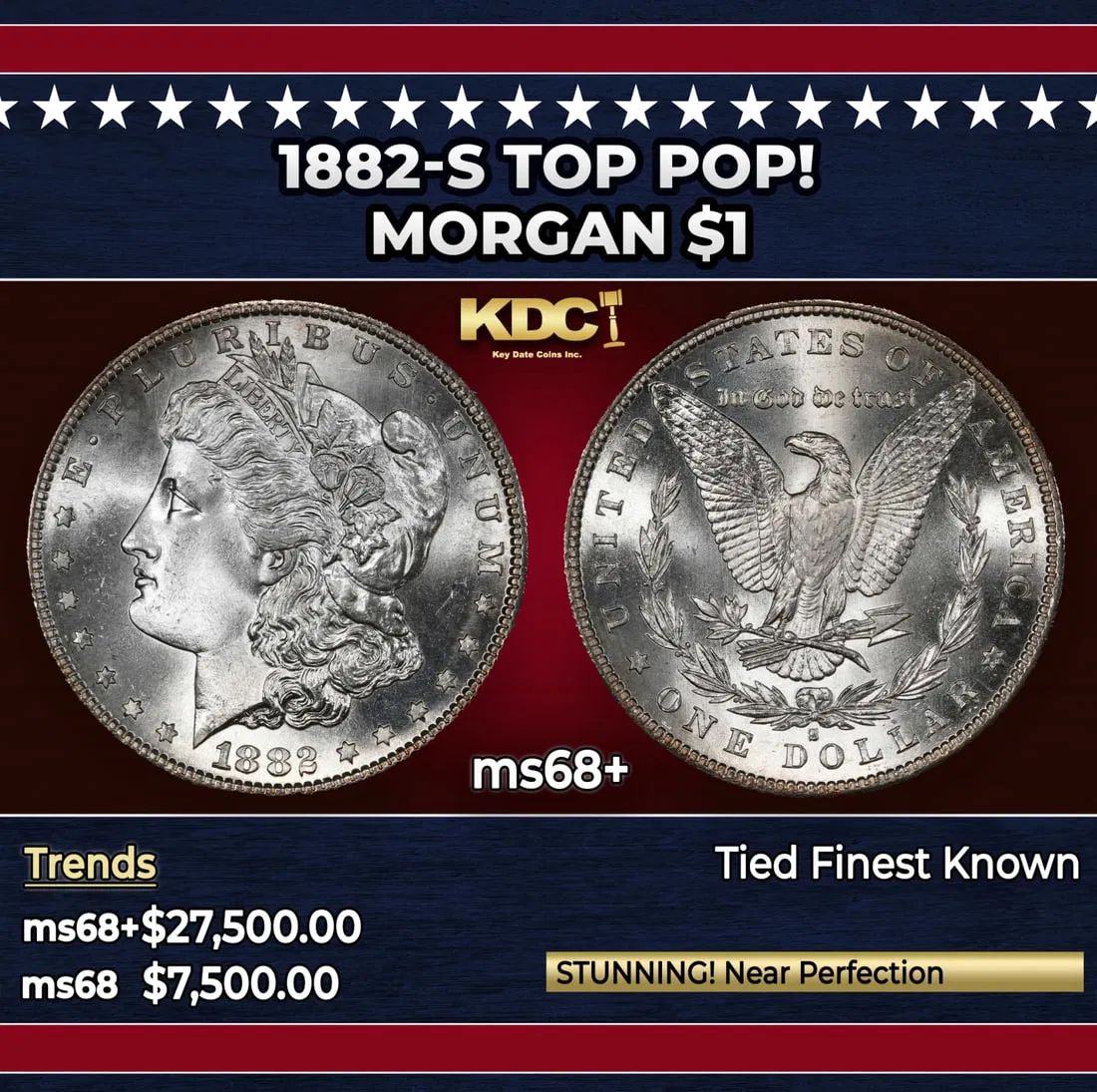 1882-s Morgan Dollar TOP POP! $1 ms68+ SEGS