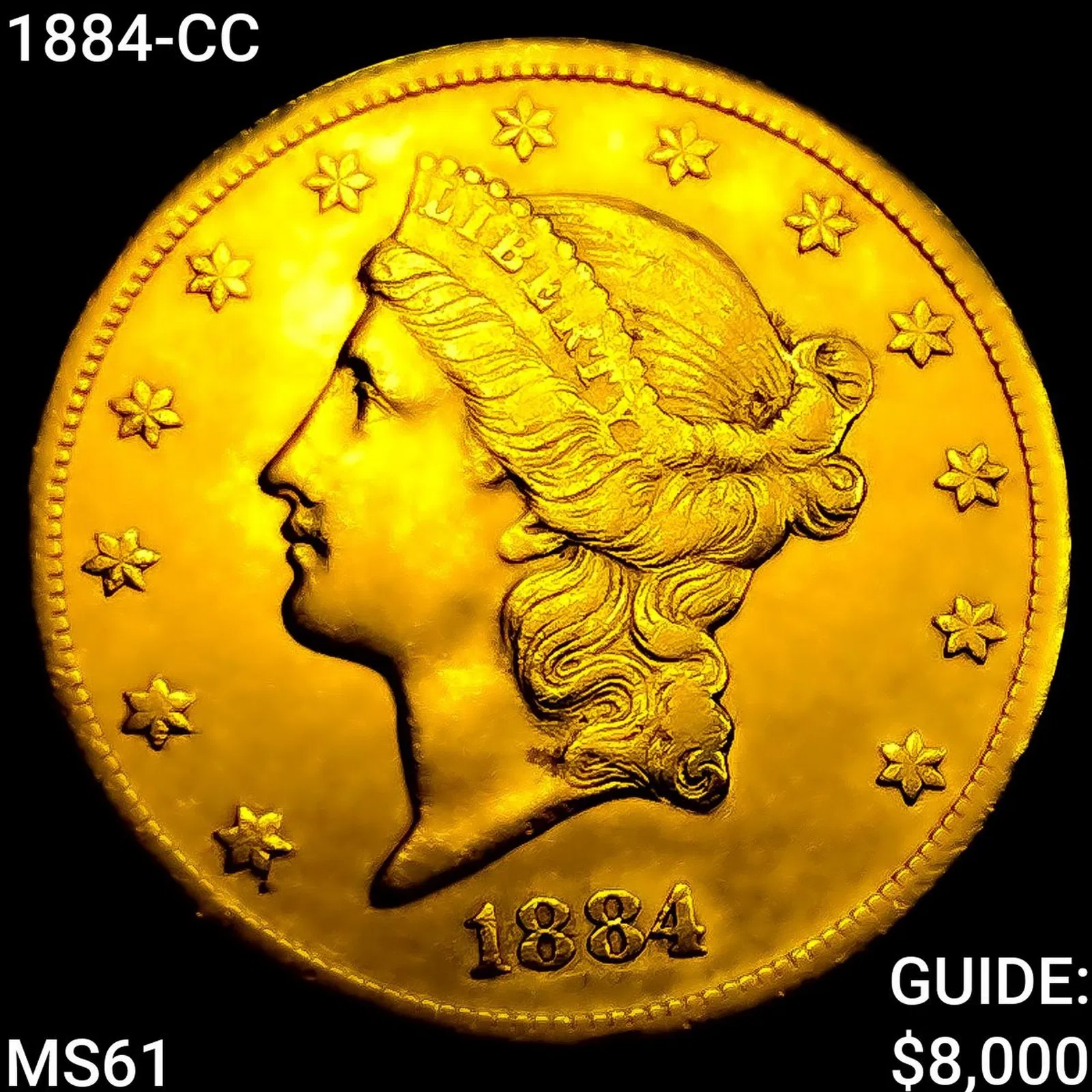 1884-CC $20 Gold Double Eagle UNCIRCULATED