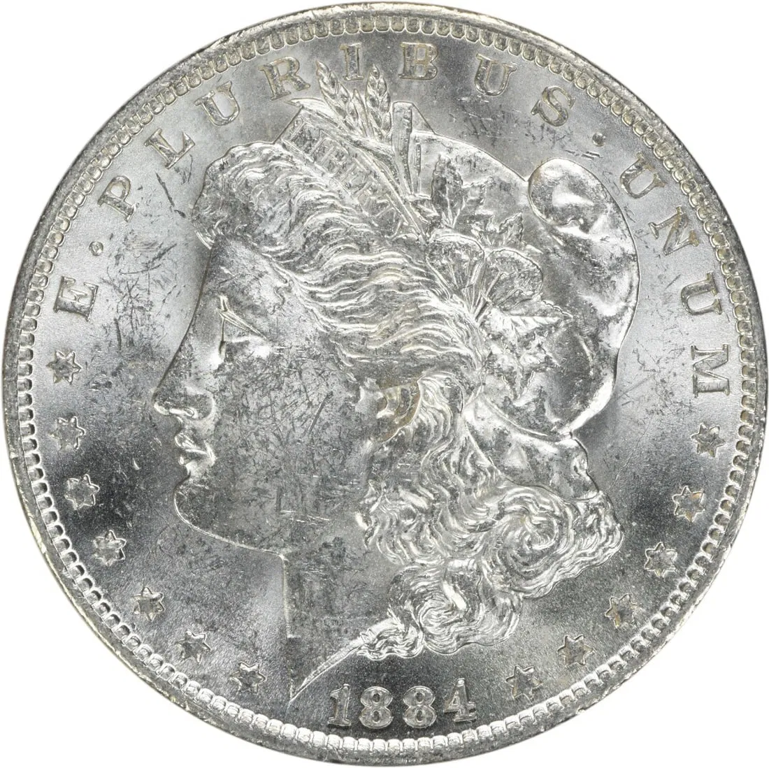 1884-O Morgan Silver Dollar Uncirculated Coin BU Uncertified