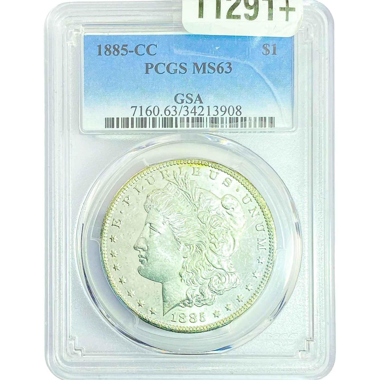 1885-CC Morgan Silver Dollar PCGS MS63 GSA