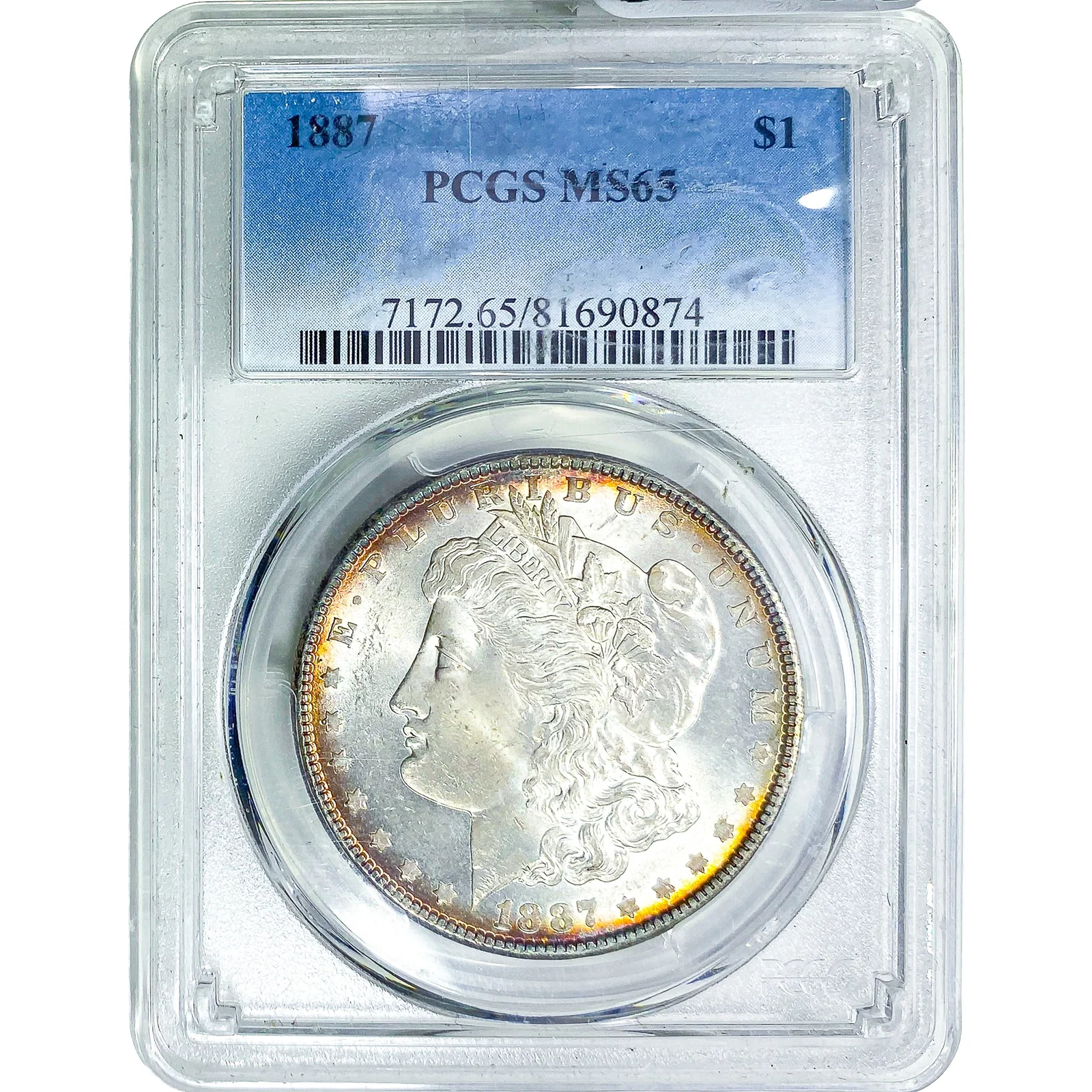 1887 Morgan Silver Dollar PCGS MS63