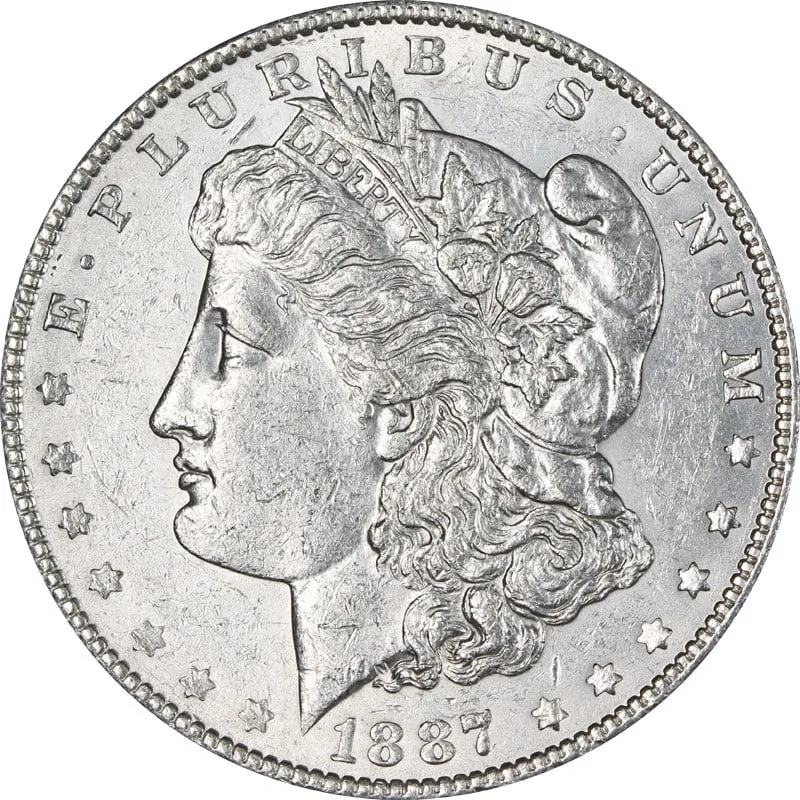 1887 Over 6 Philadelphia Morgan Dollar Silver US Coin