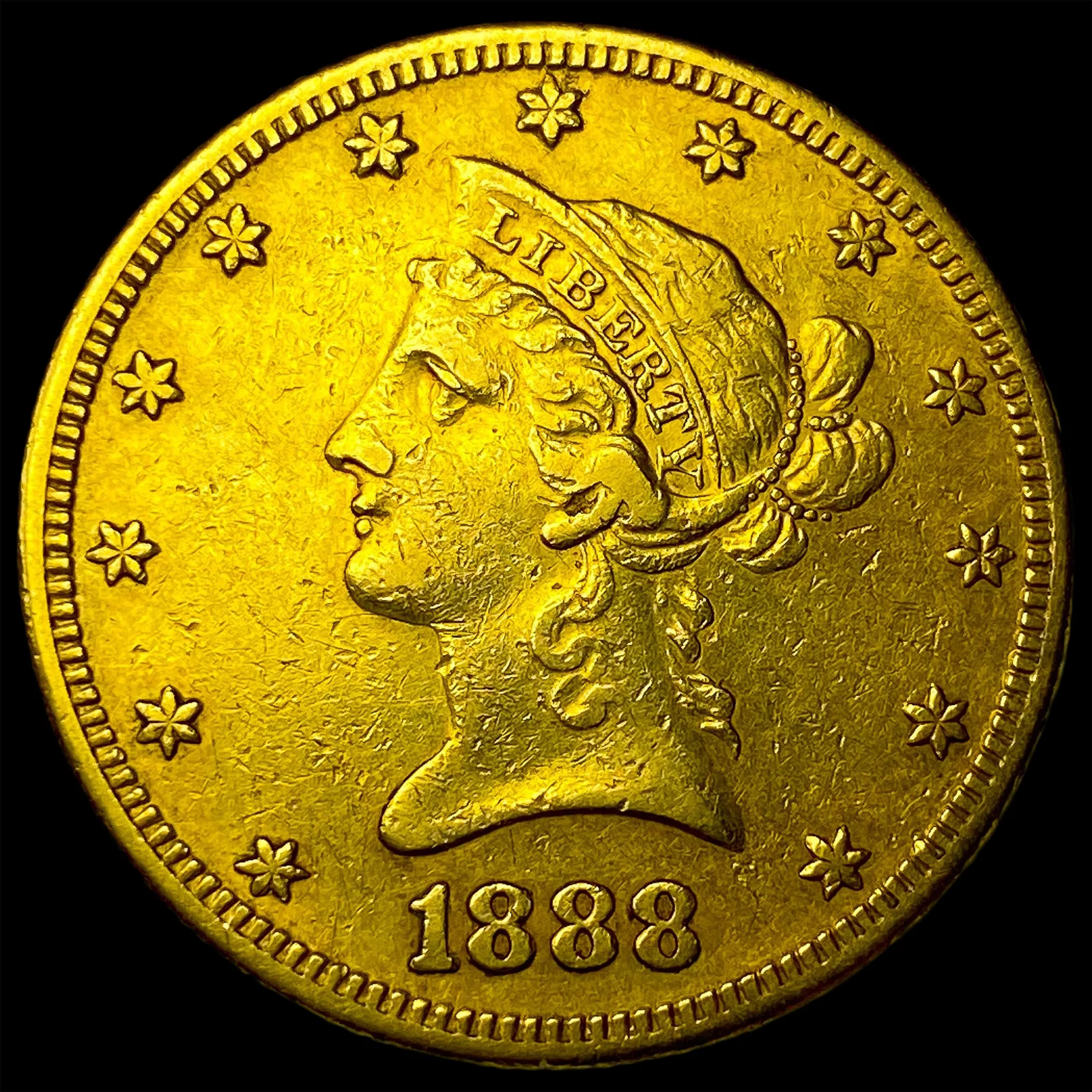 1888-S Liberty Head Eagle $10 Gold CLOSELY UNCIRCULATED