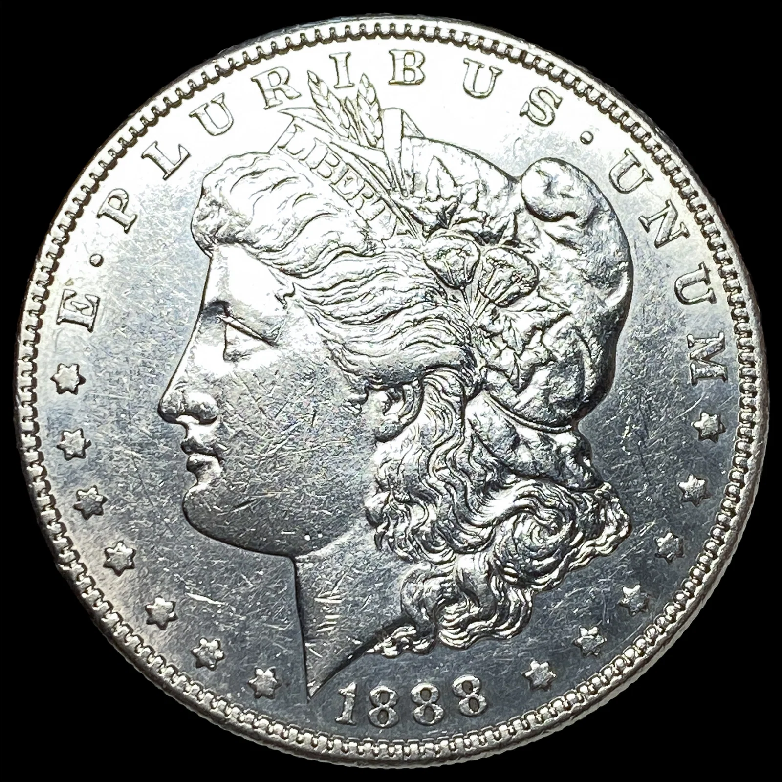 1888-S Silver Morgan Dollar CHOICE AU