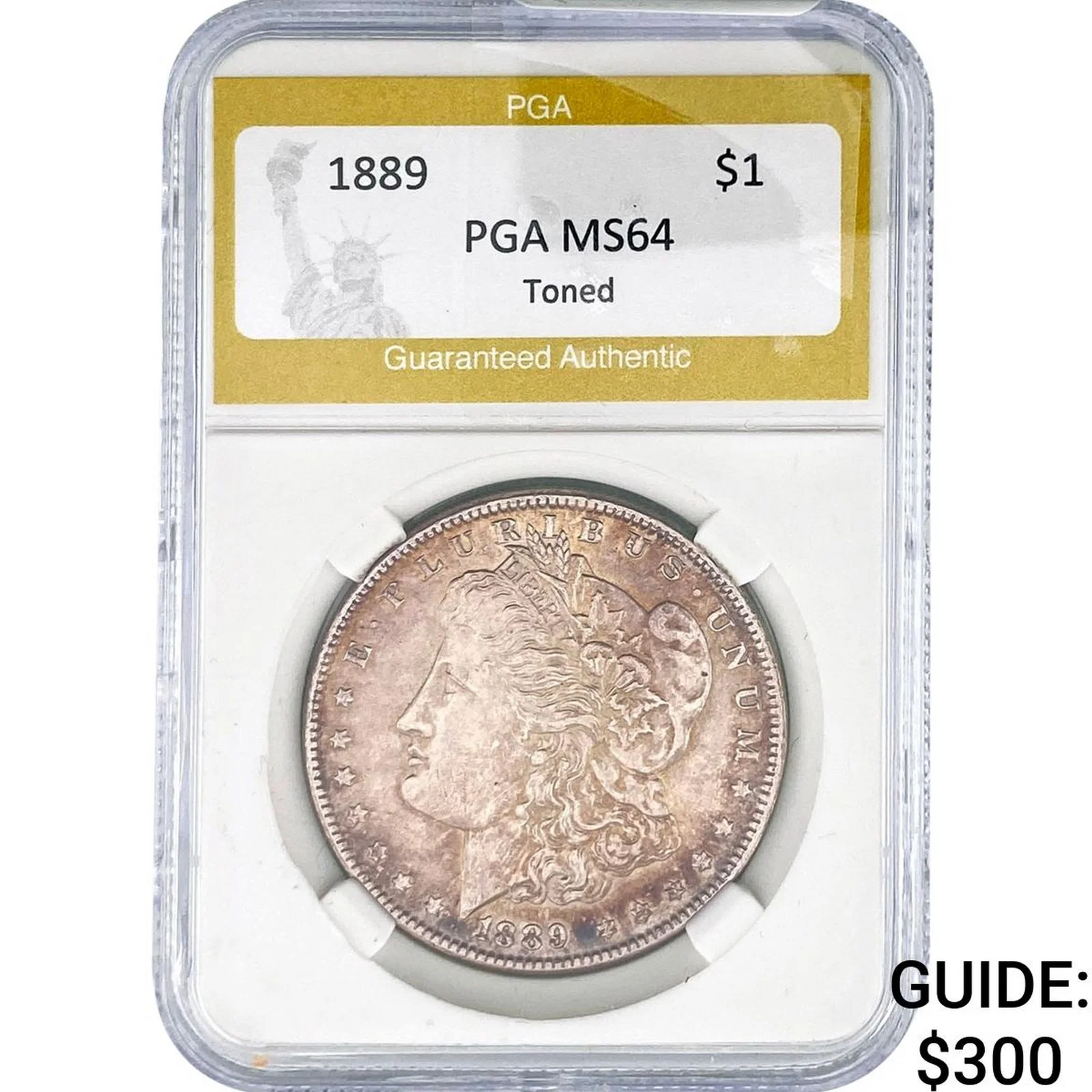 1889 Morgan Silver Dollar PGA MS64 Toned