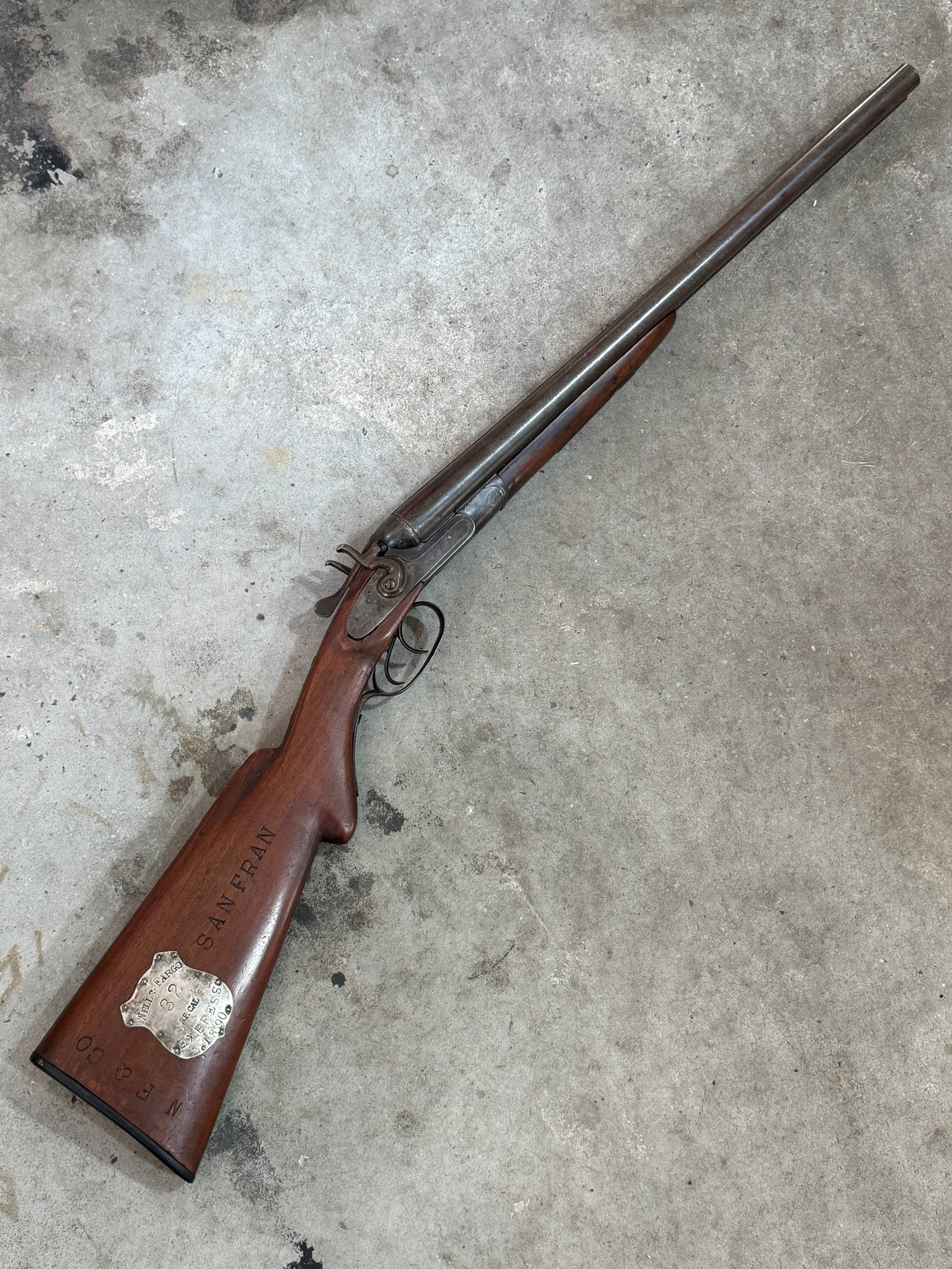 1890 Double-Barrel Shotgun Issued to Wells Fargo & Co. Express