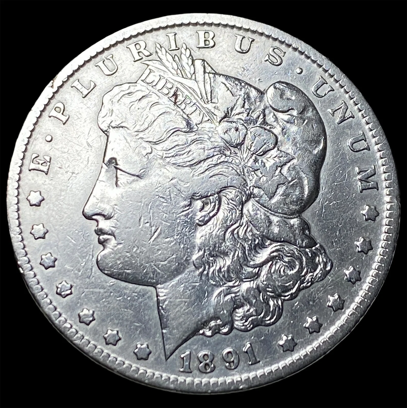 1891-CC Silver Morgan Dollar NEARLY UNCIRCULATED