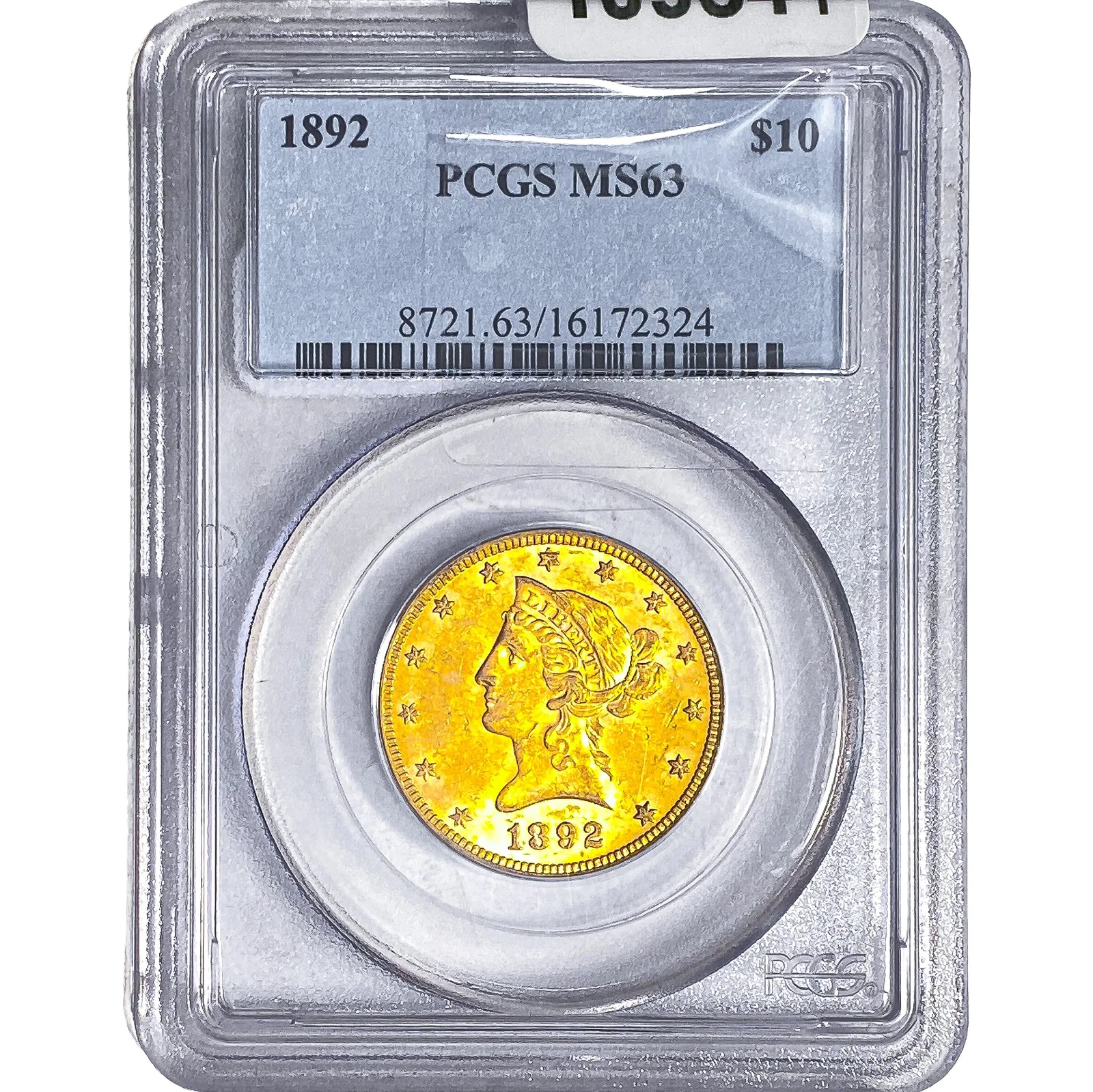 1892 $10 Gold Eagle PCGS MS63