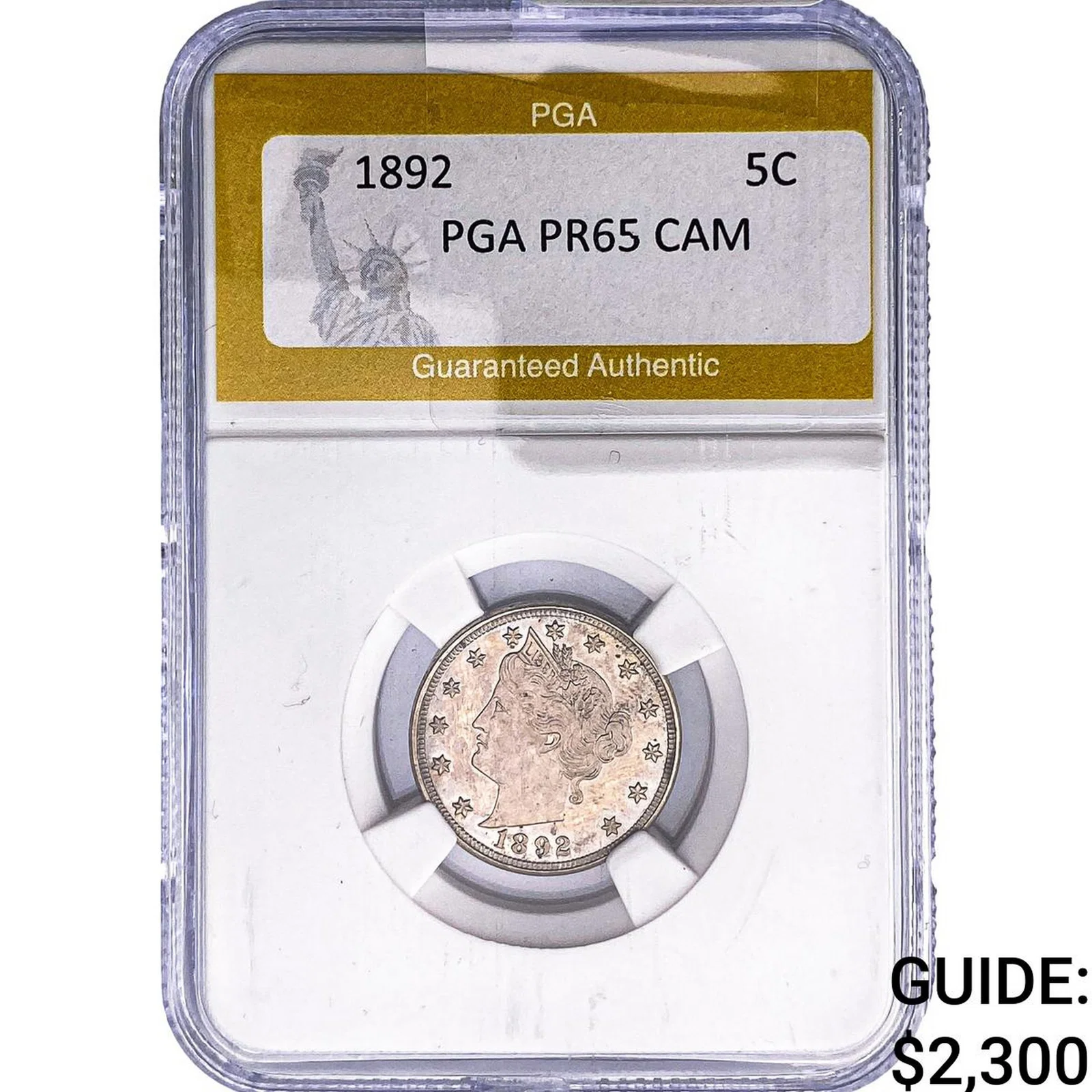 1892 Liberty Victory Nickel PGA PR65 CAM