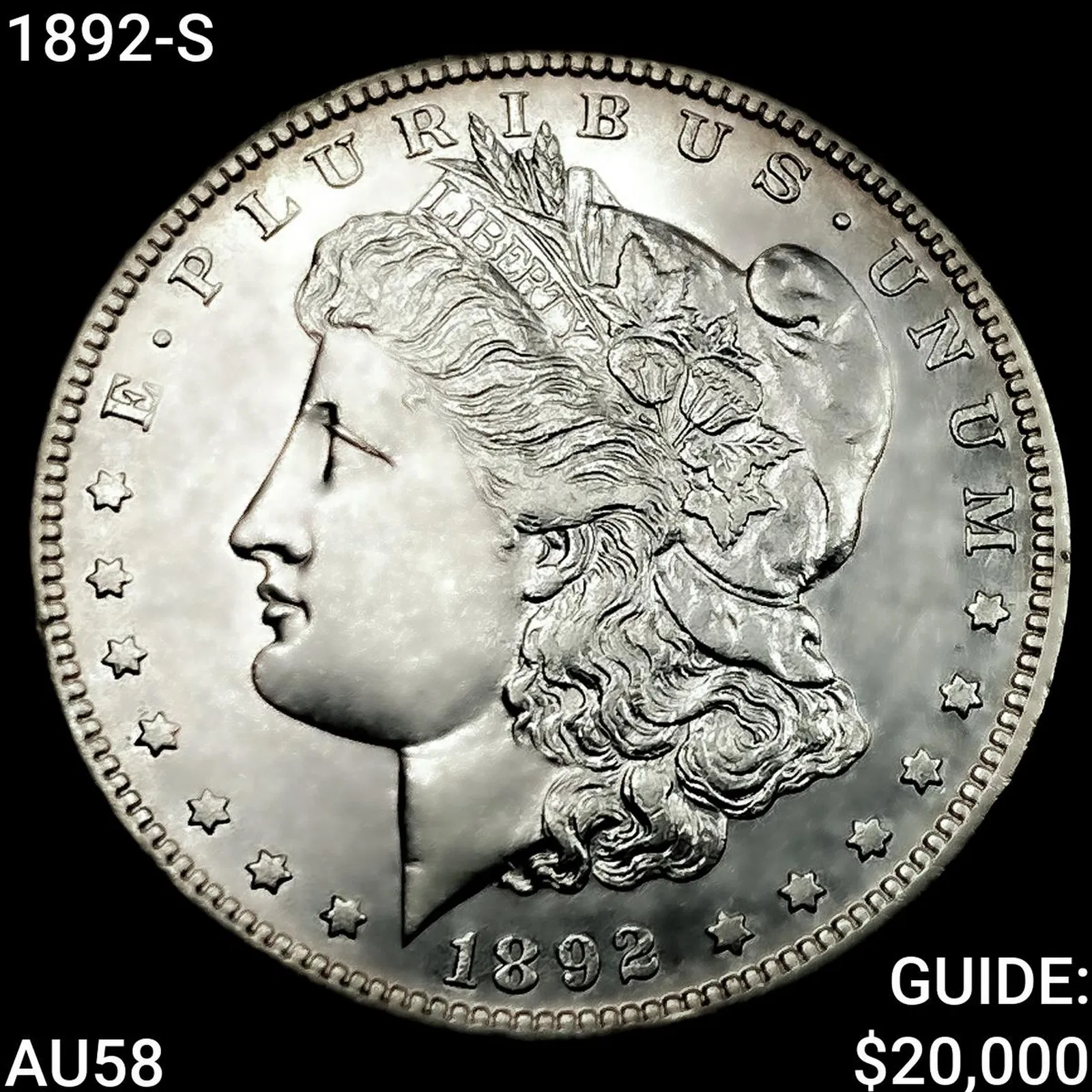 1892-S Morgan Silver Dollar CHOICE AU