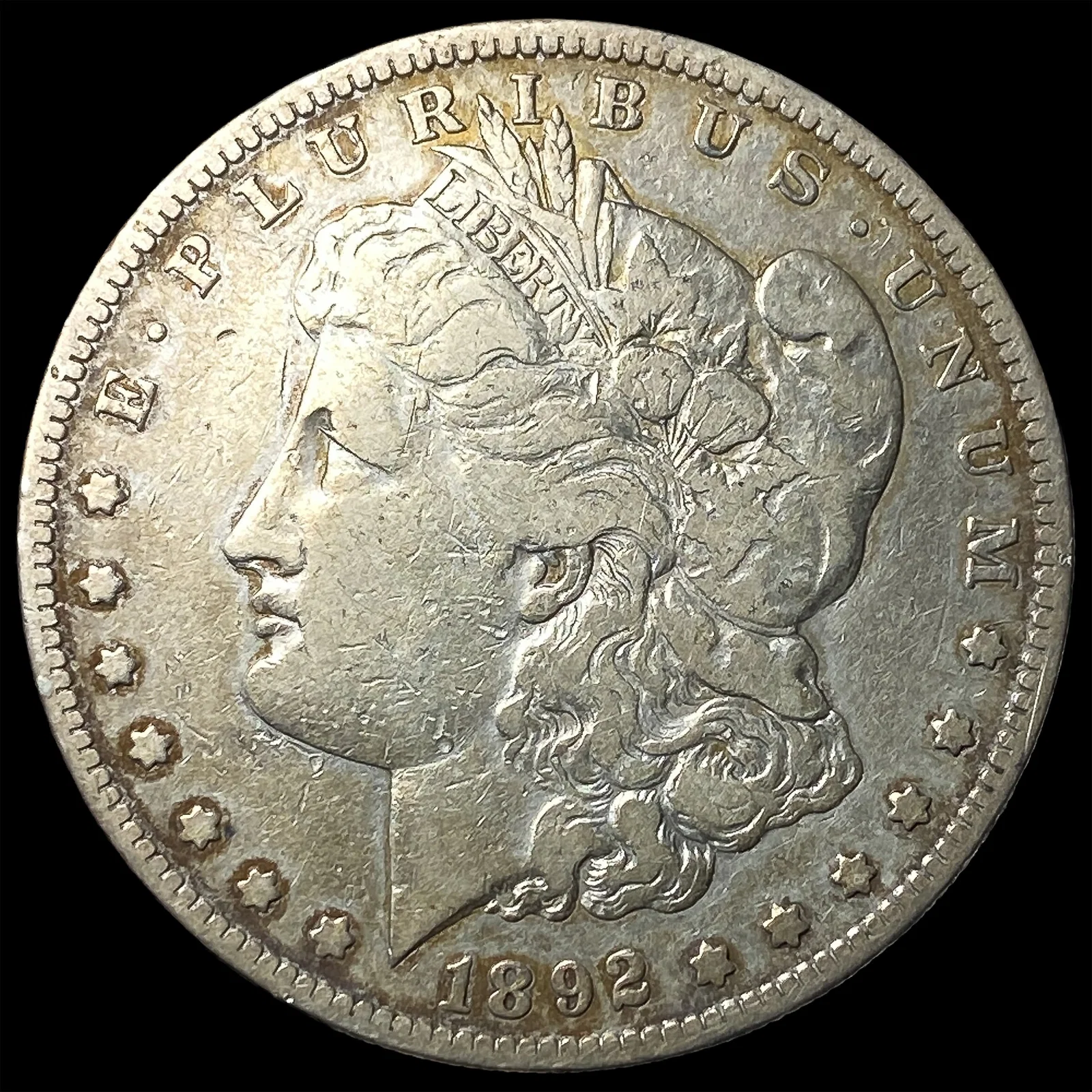 1892-S Silver Morgan Dollar ABOUT UNCIRCULATED