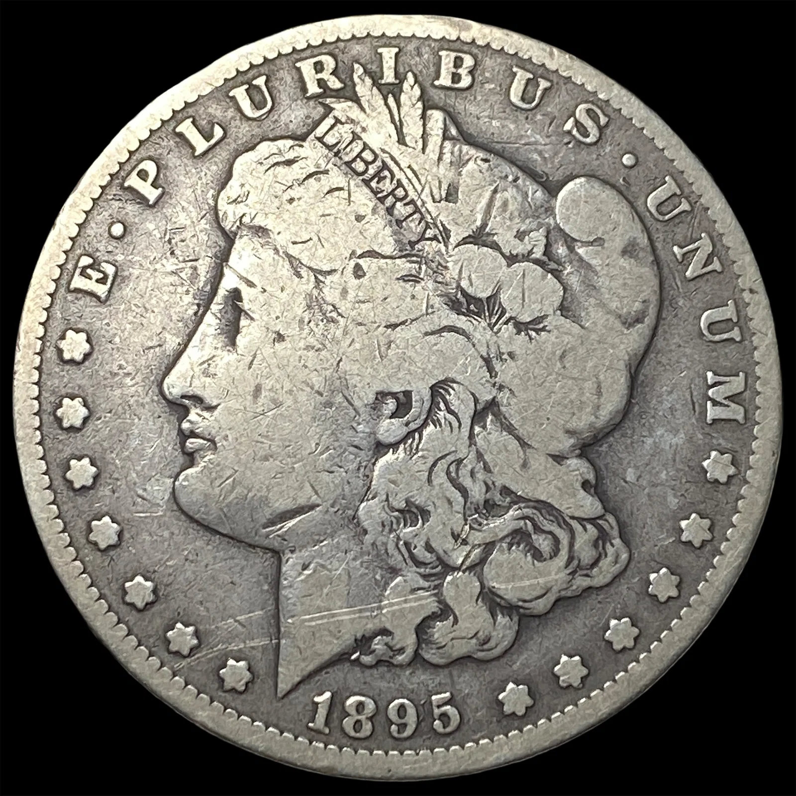 1895-S Silver Morgan Dollar NICELY CIRCULATED