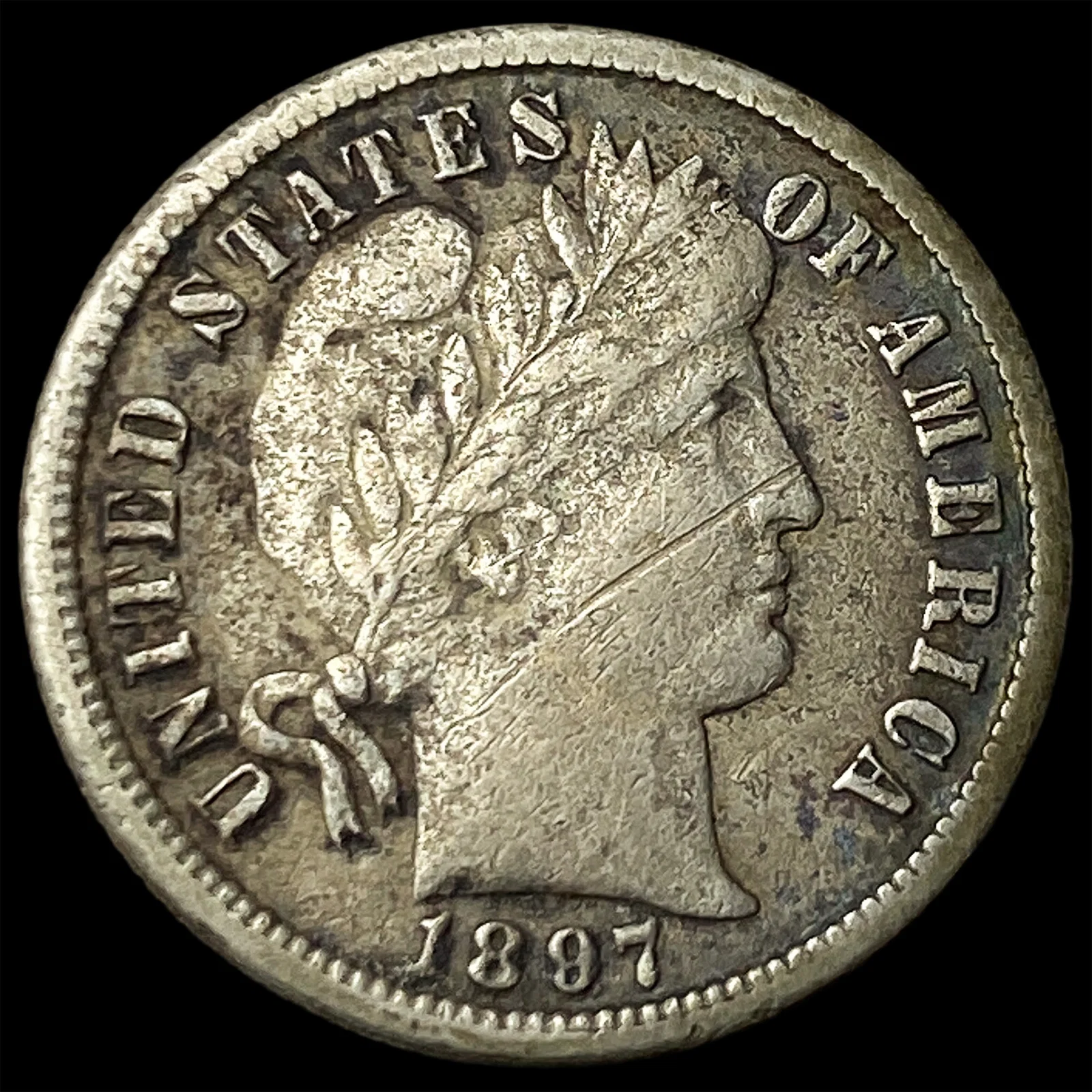 1897-O Silver Barber Dime LIGHTLY CIRCULATED