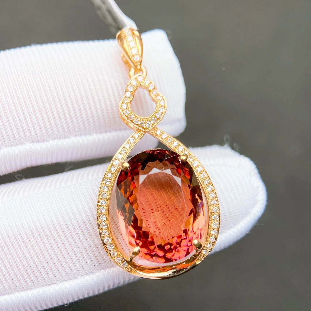 18Ctw Natural Tourmaline Necklace