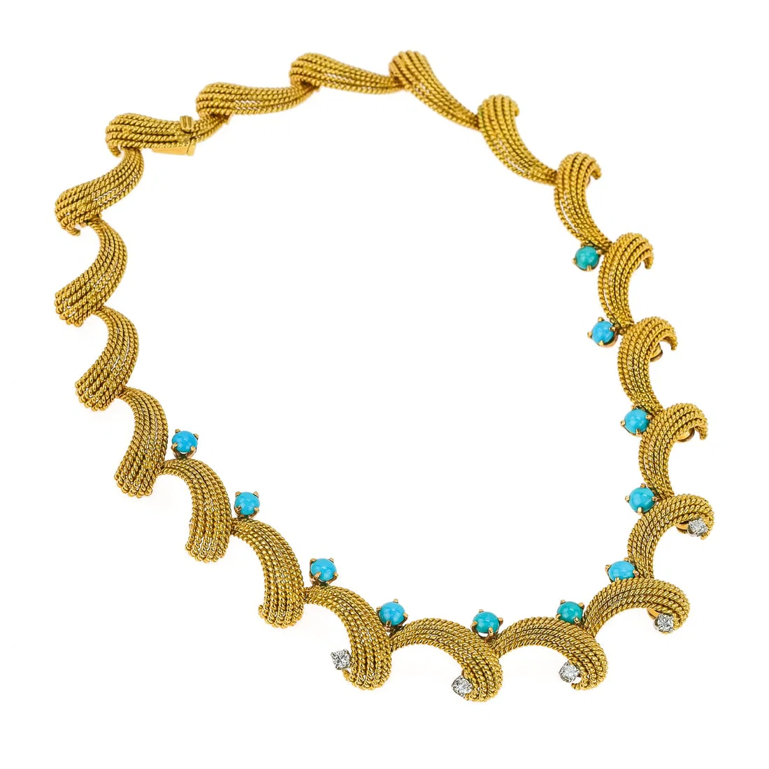 18k Diamond & Turquoise Necklace