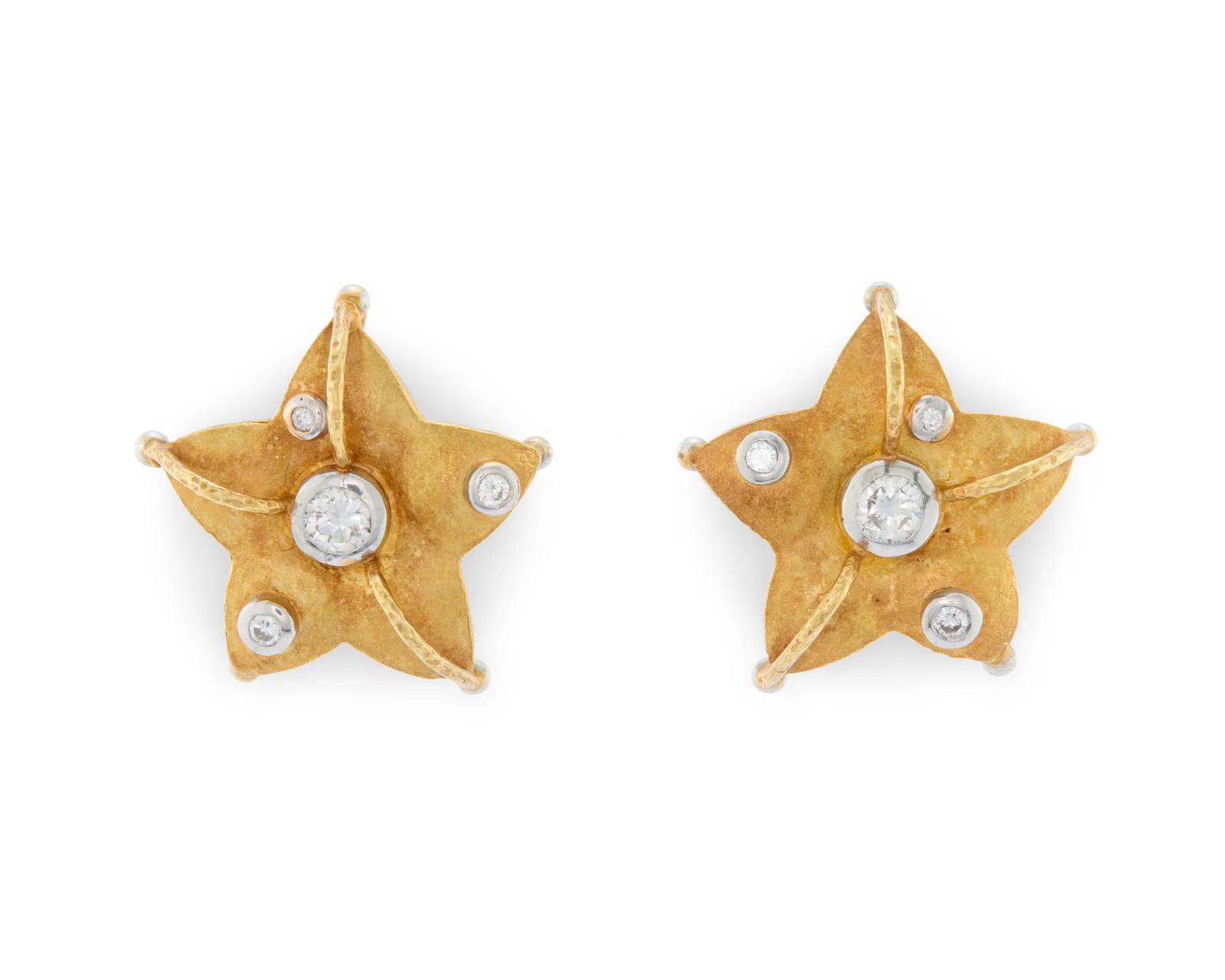 18K Gold and Diamond Earrings