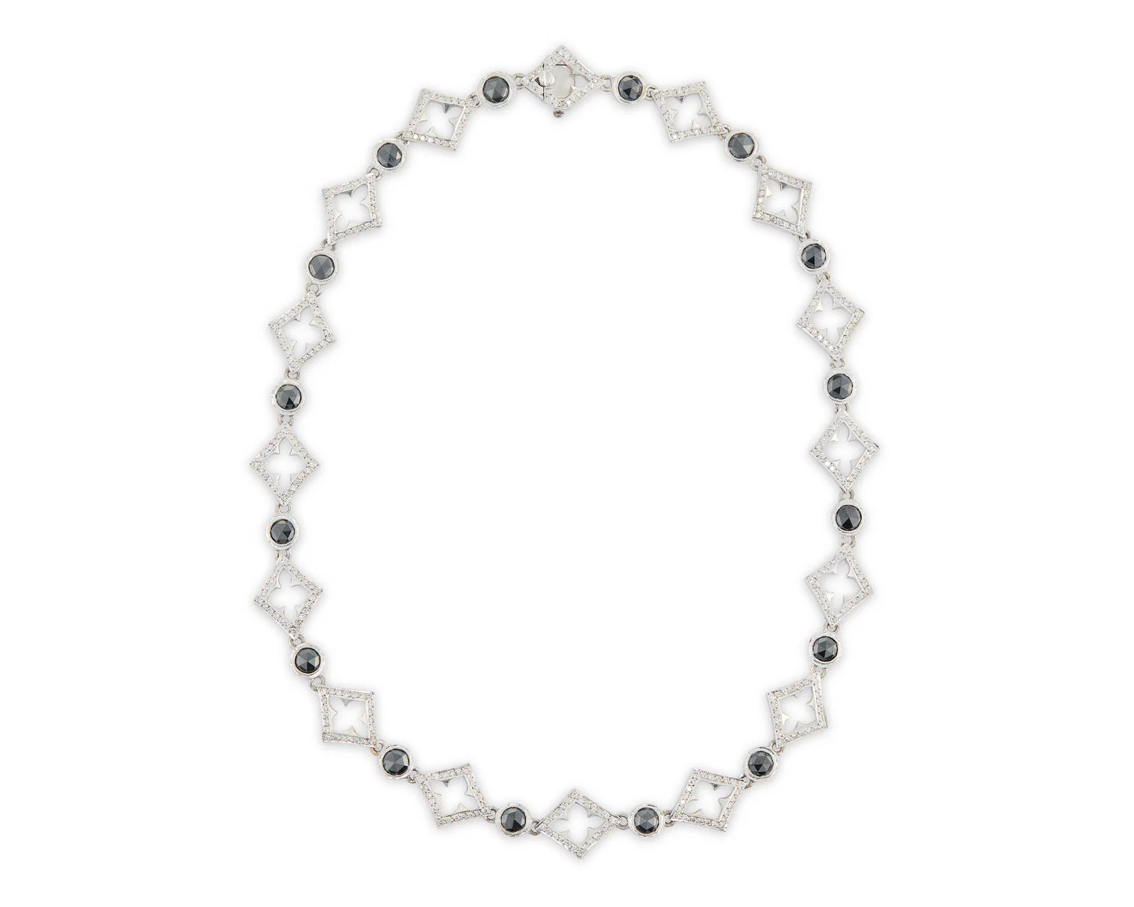 18K Gold, Colored Diamond, and Diamond Necklace