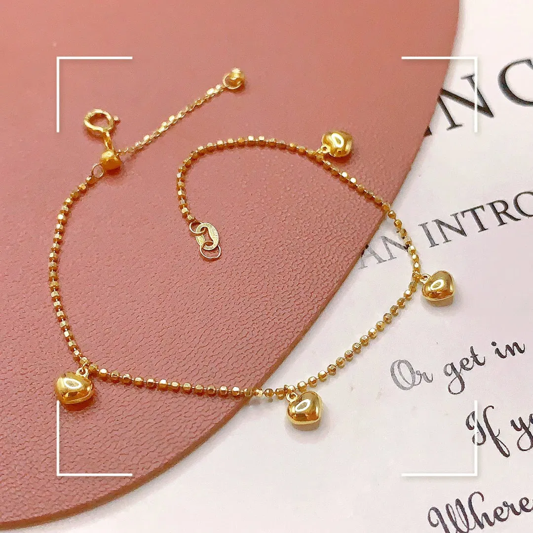 18k Gold Heart Bracelet