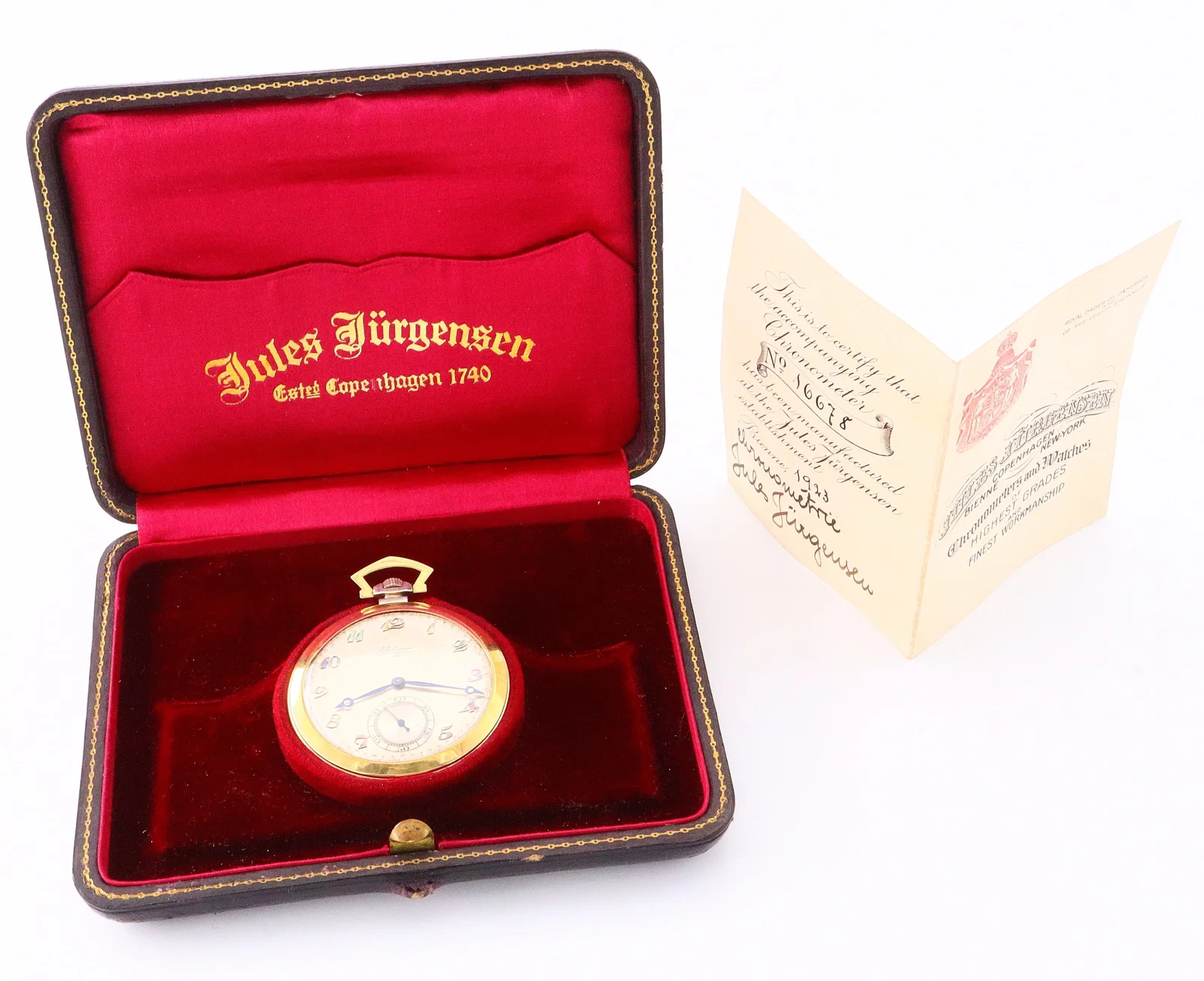 18k Gold Jules Jurgensen Pocket Watch