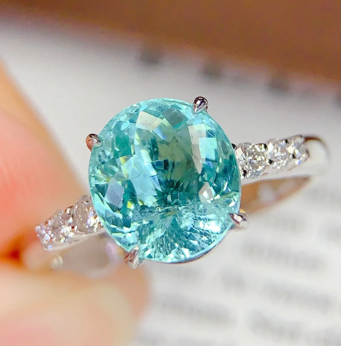 18K Gold Natural Paraiba Ring