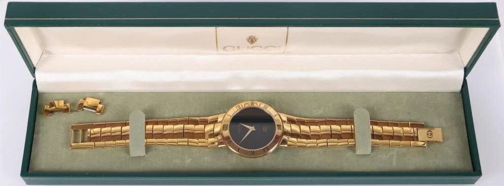 18K GOLD PLATED VINTAGE GUCCI 3300 LADIES WRSTWTCH