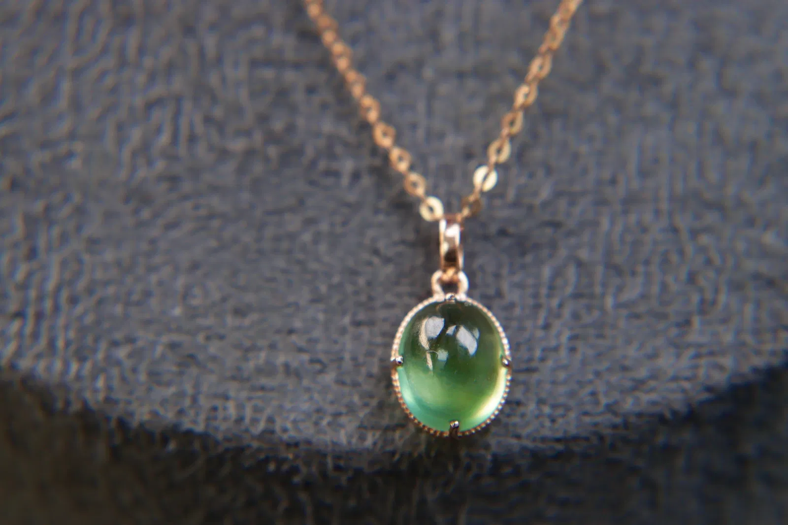 18K Gold Prasiolite Pendant