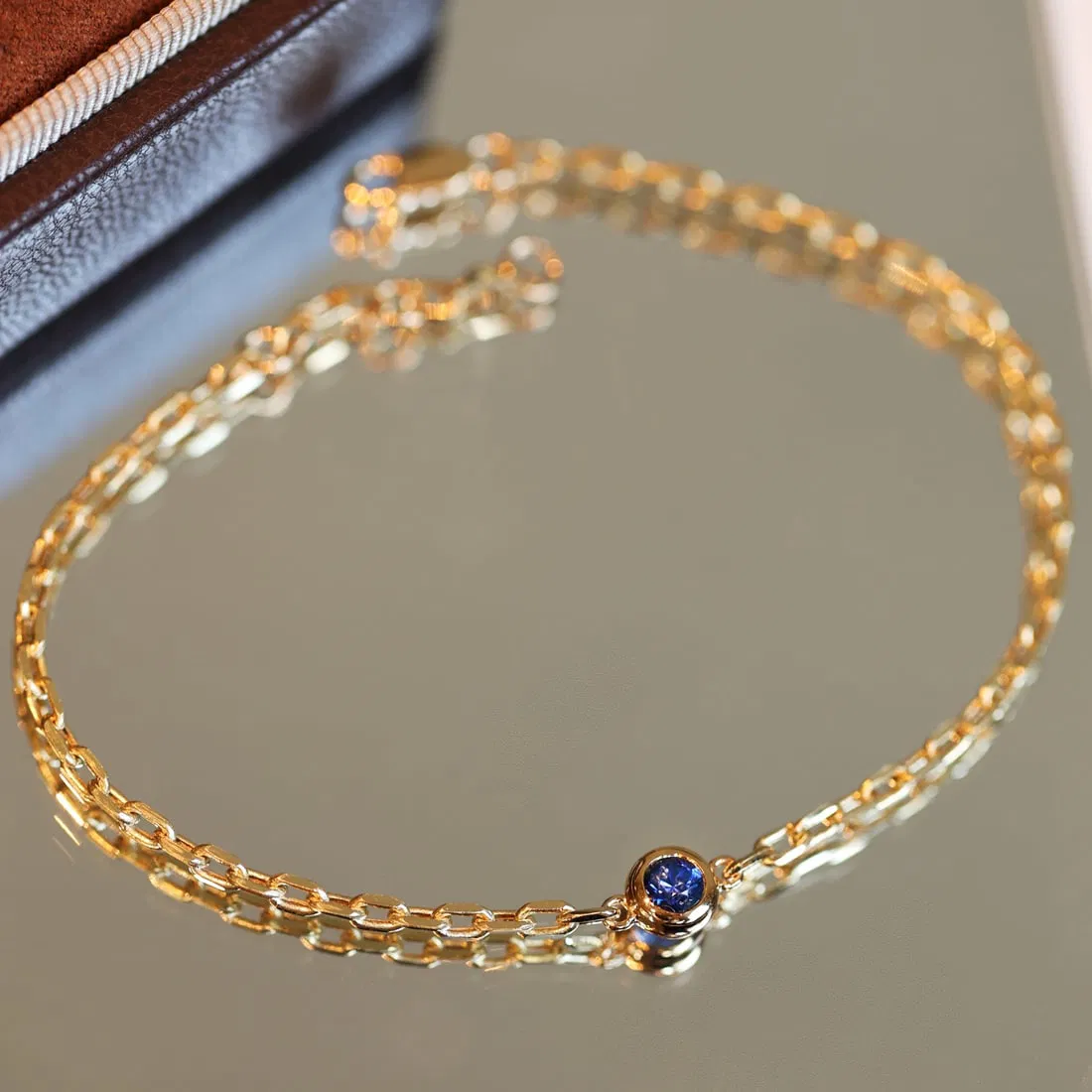18K Gold Sapphire Bracelet