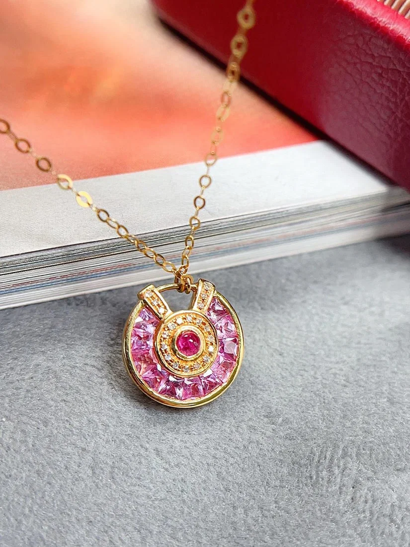18K Gold Sapphire Clavicle Necklace