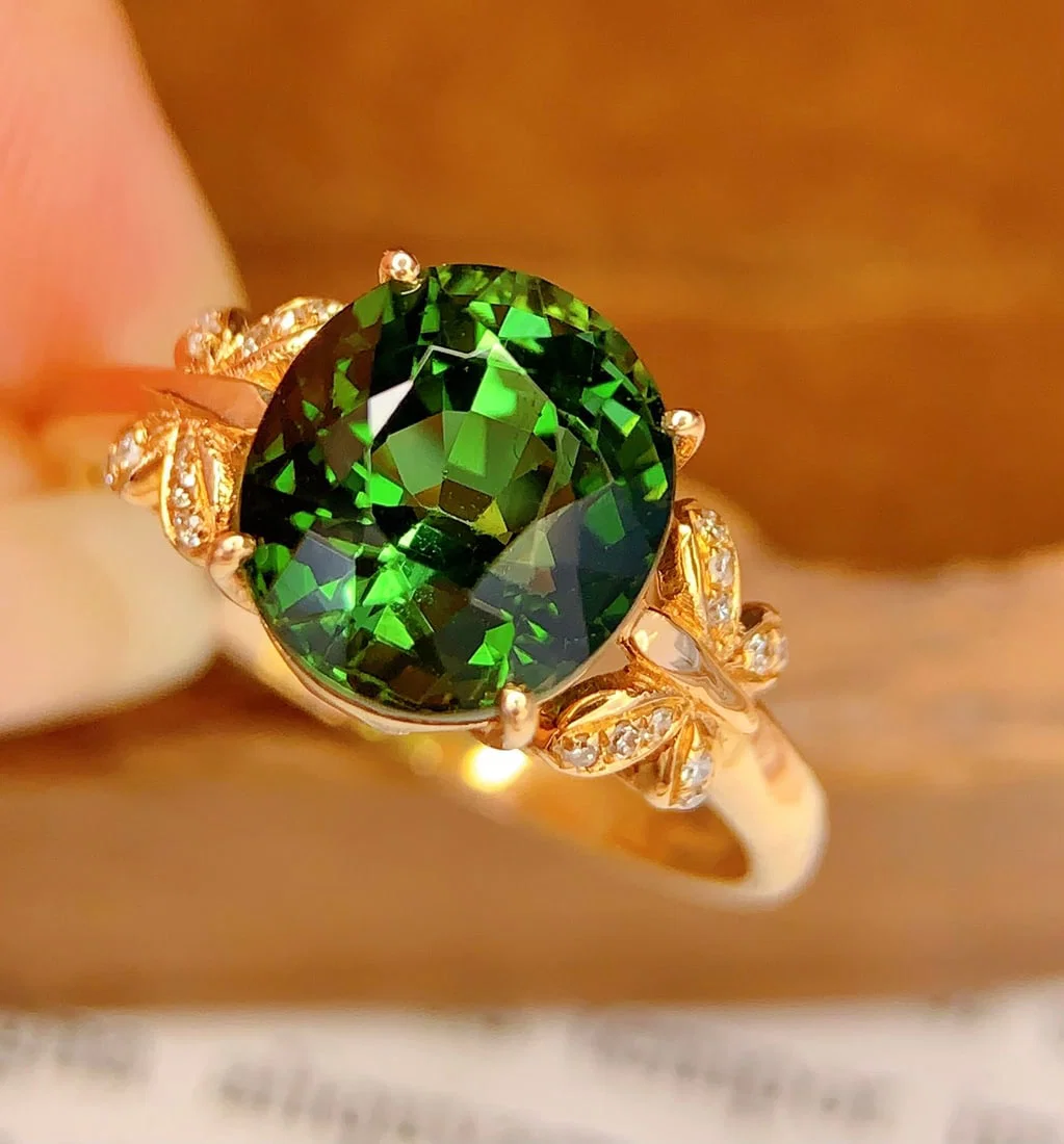 18K Gold Tourmaline Ring