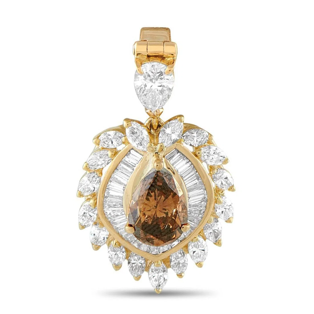 18K YELLOW GOLD 4.99CT DIAMOND PENDANT